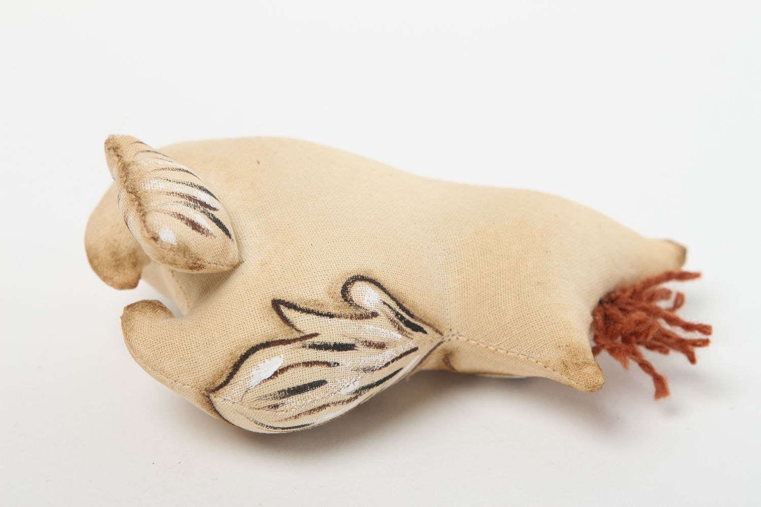 Peluche hibou faite main Jouet en tissu de coton teinté amusant Déco maison photo 4