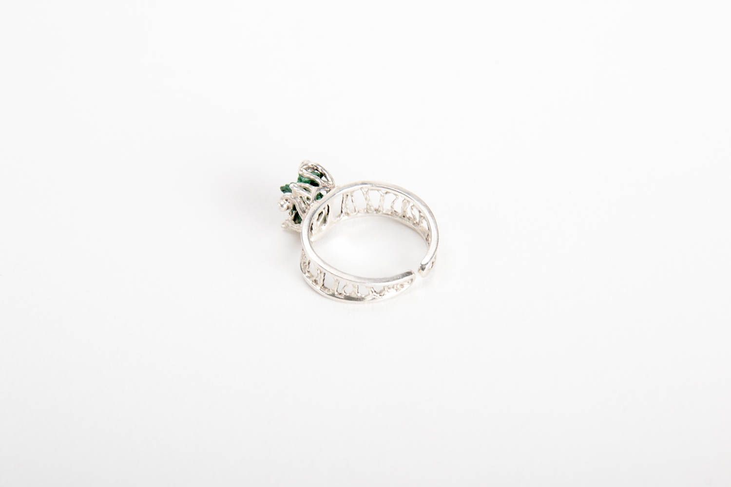Серебряный перстень ручной работы модное женское кольцо ювелирная бижутерия фото 5