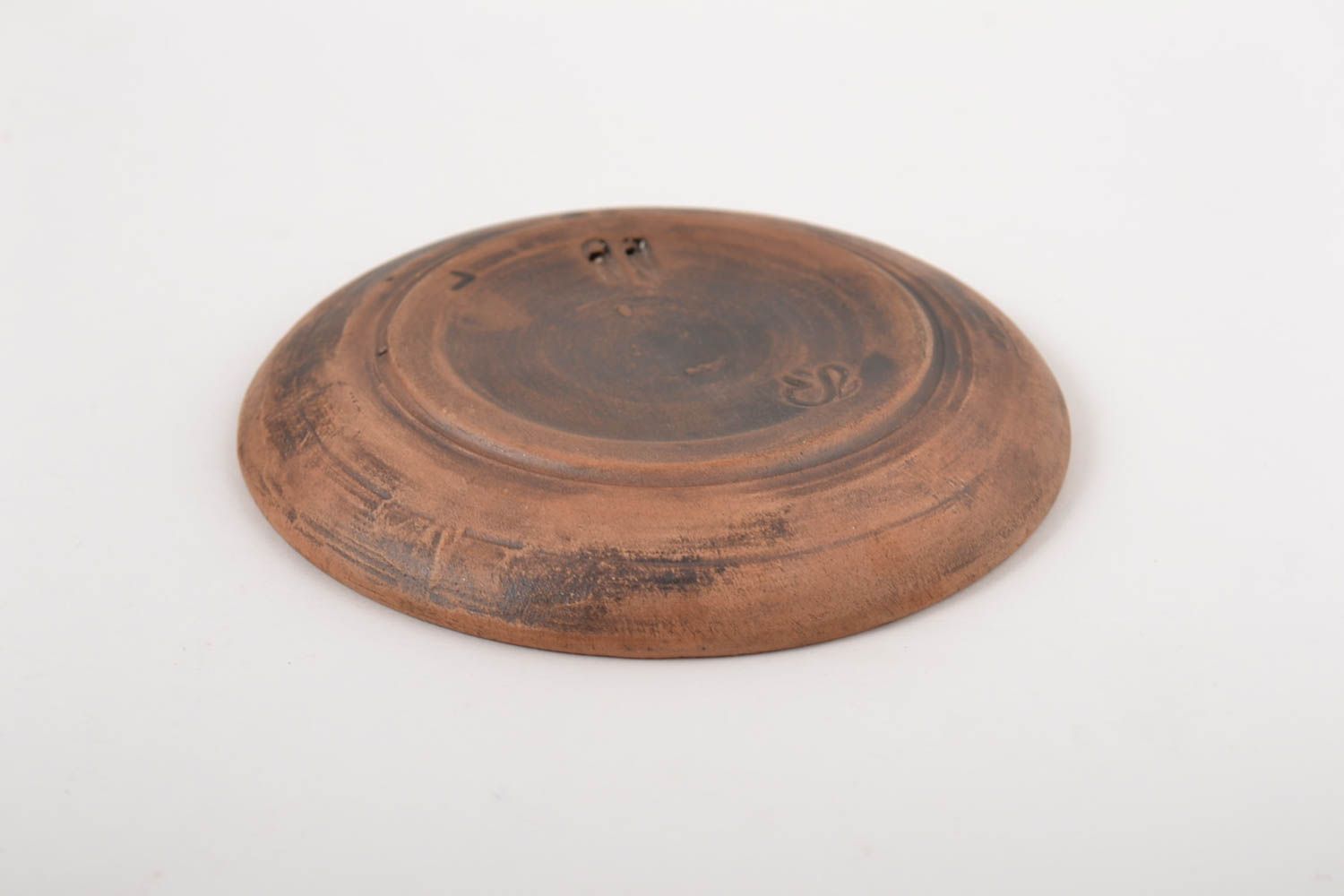 Keramik Geschirr handgeschaffen Teller aus Ton stilvoll Dekoration für Küche foto 4