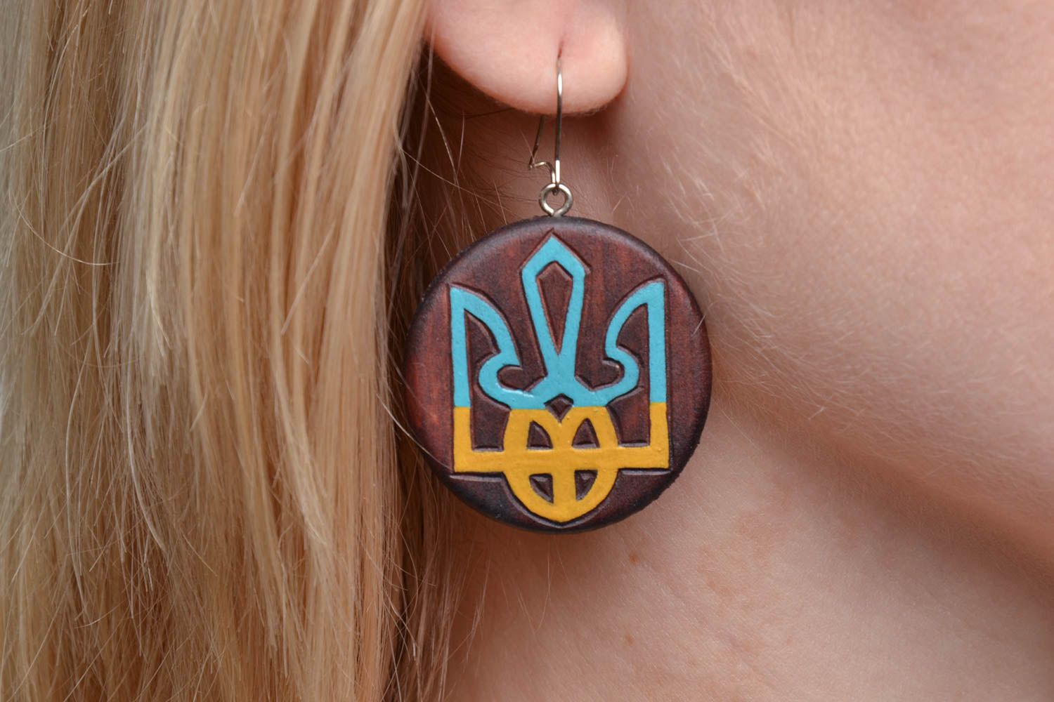 Wooden earrings Ukraine photo 5