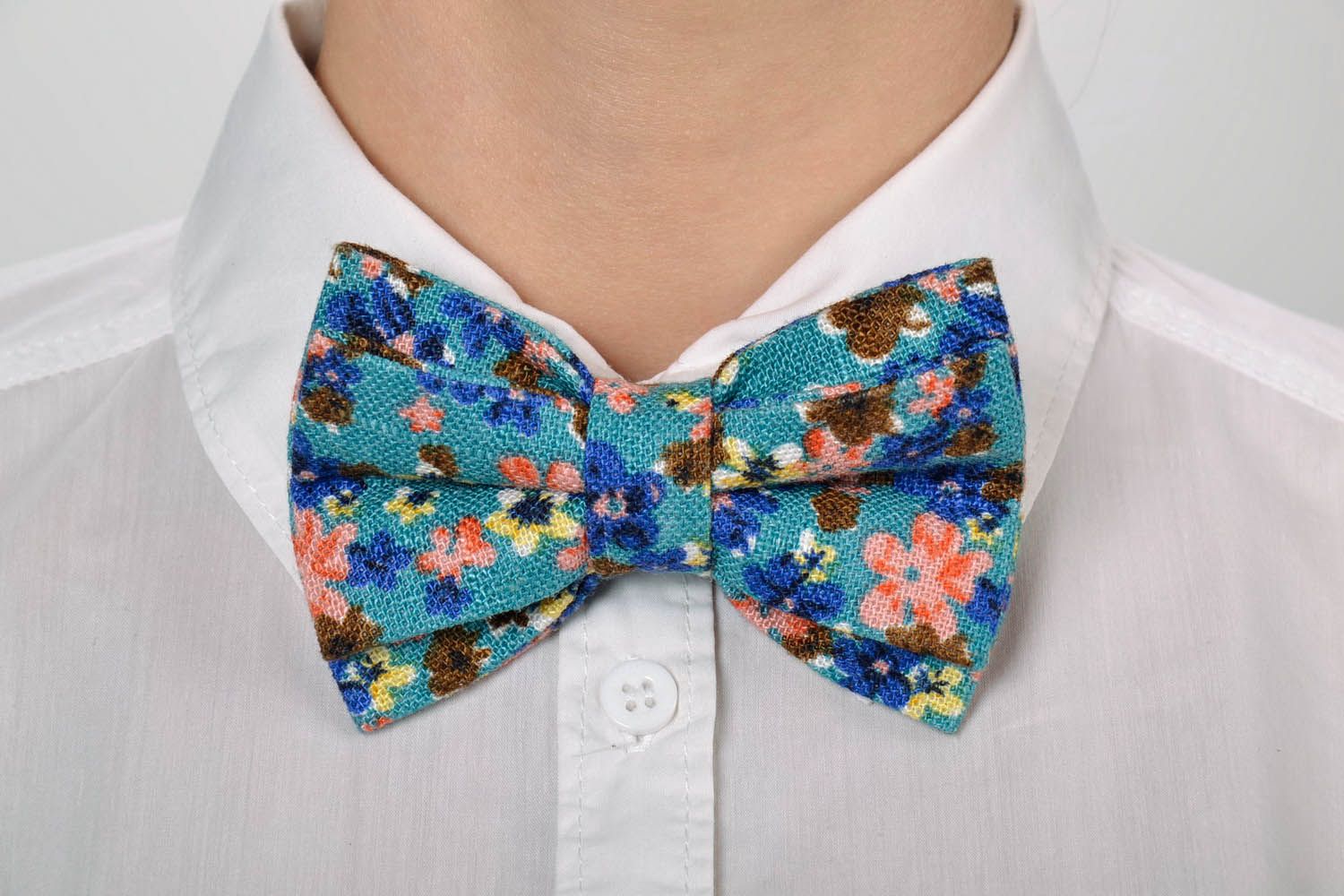 Colorful cotton bow tie photo 5