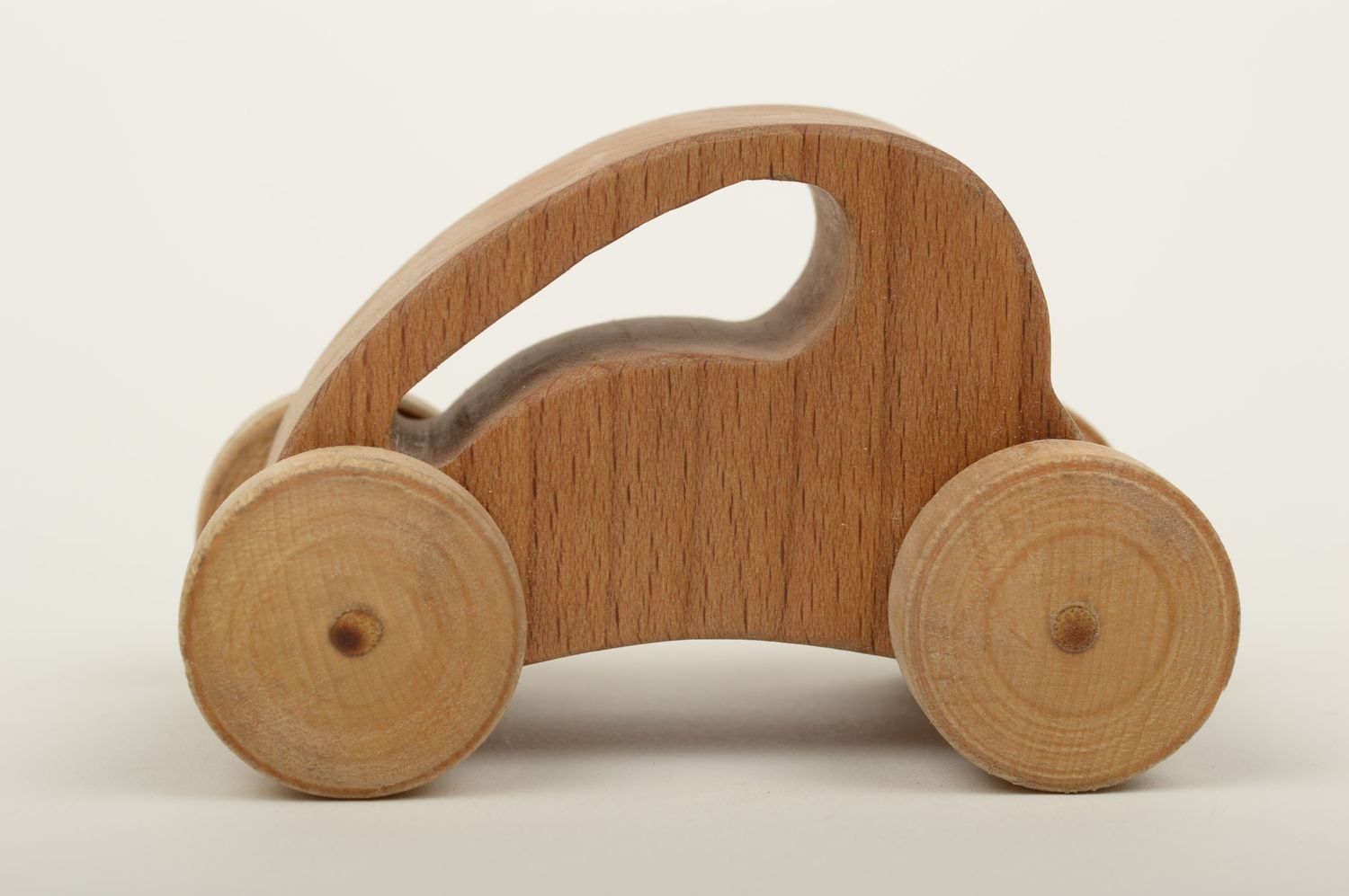 Jouet voiture en bois naturel fait main poli original Cadeau pour enfant photo 5