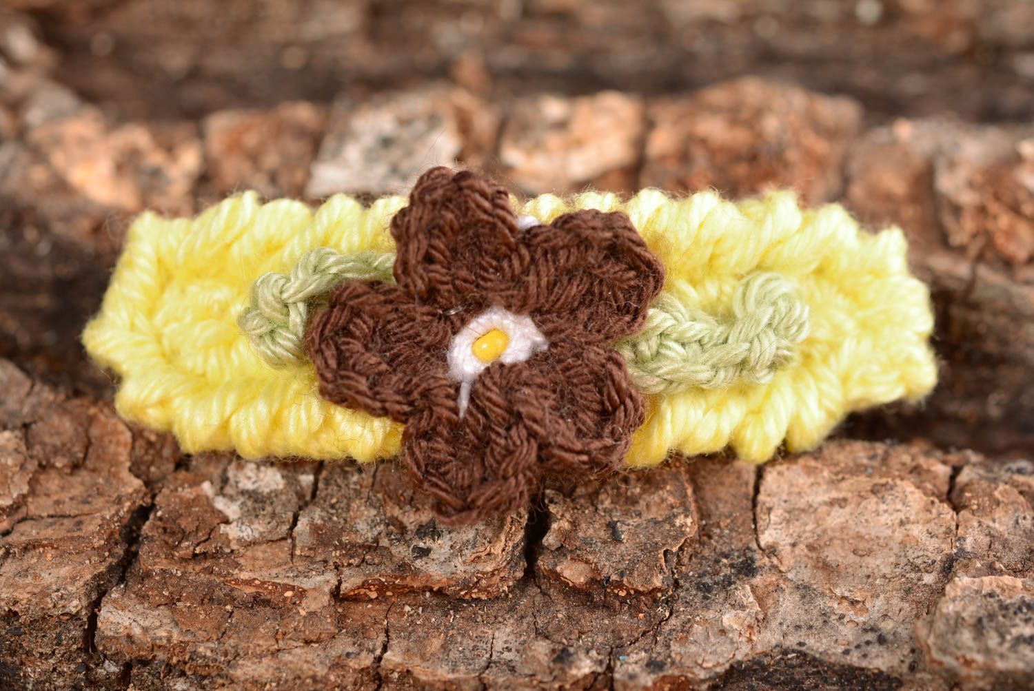 Handmade accessory for hair crocheted hair clip flower hair clip women fashion photo 1