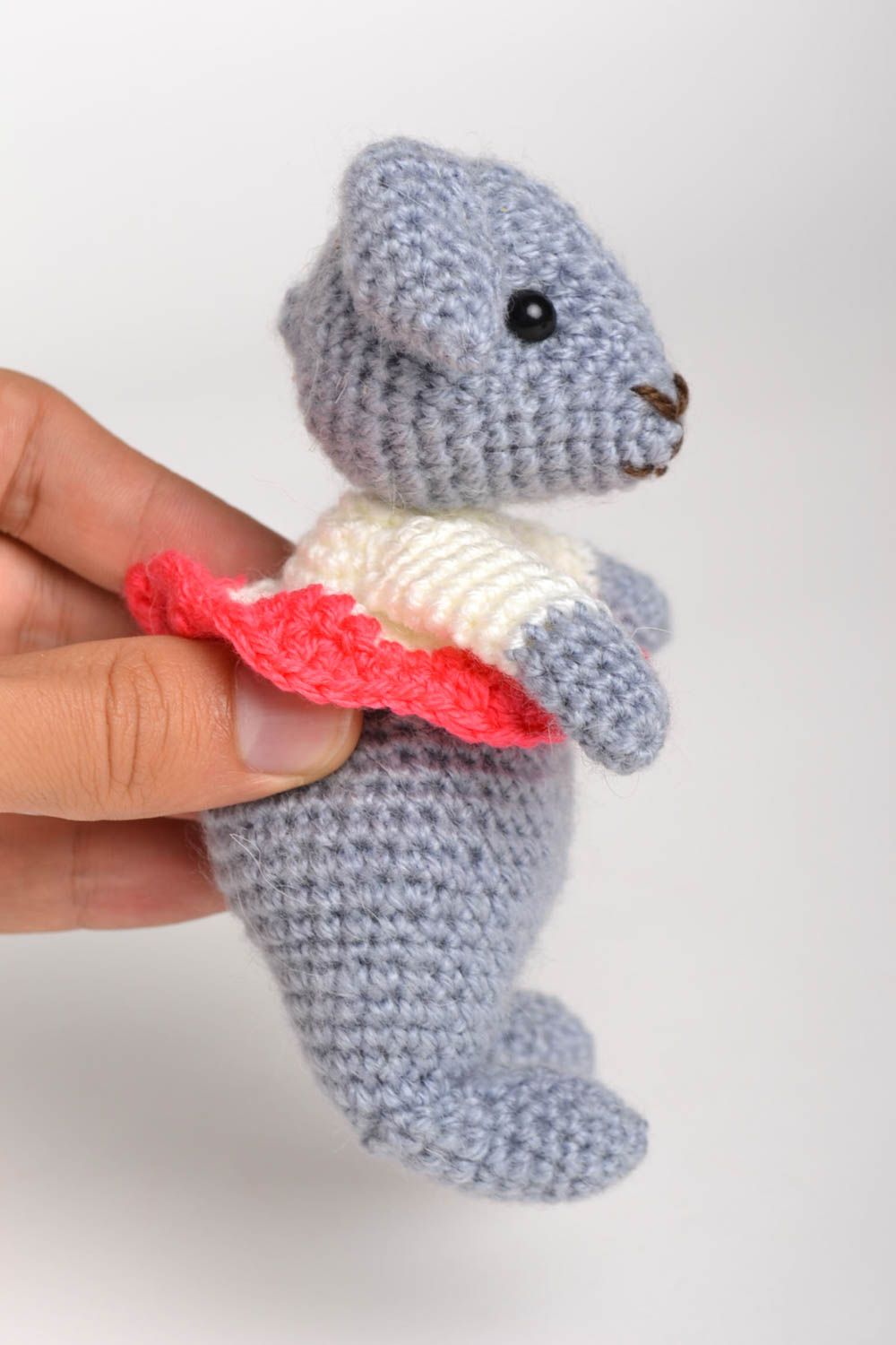 Handmade Kuscheltier Hase weiches Kuscheltier Spielsachen für Kinder originell foto 3
