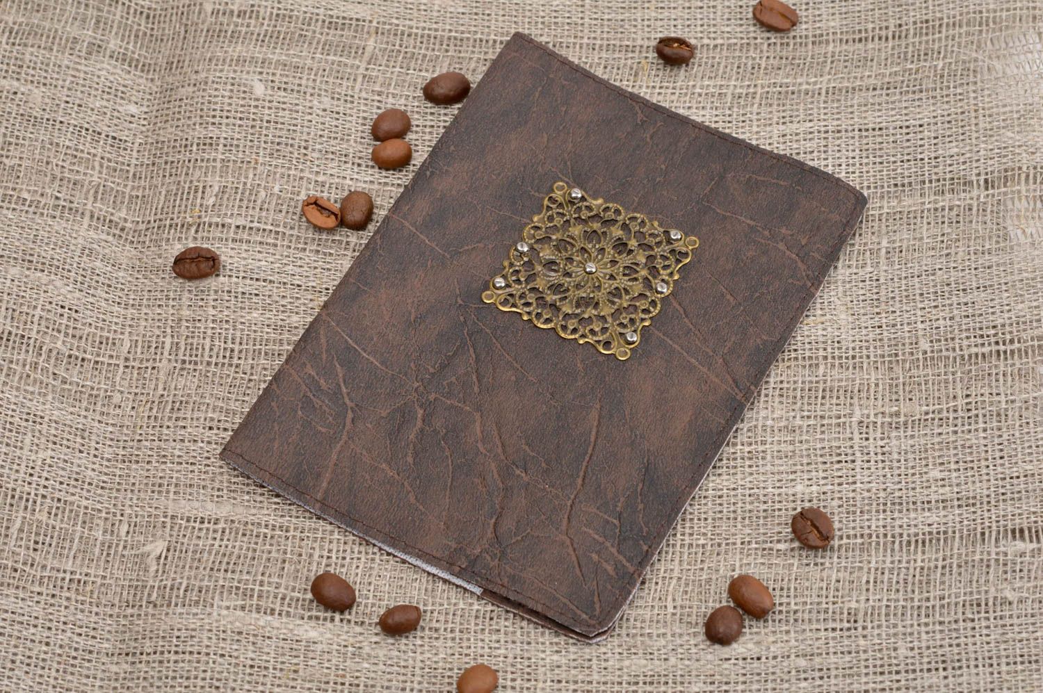 Handmade passport cover unusual cover for documents leather passport cover photo 1