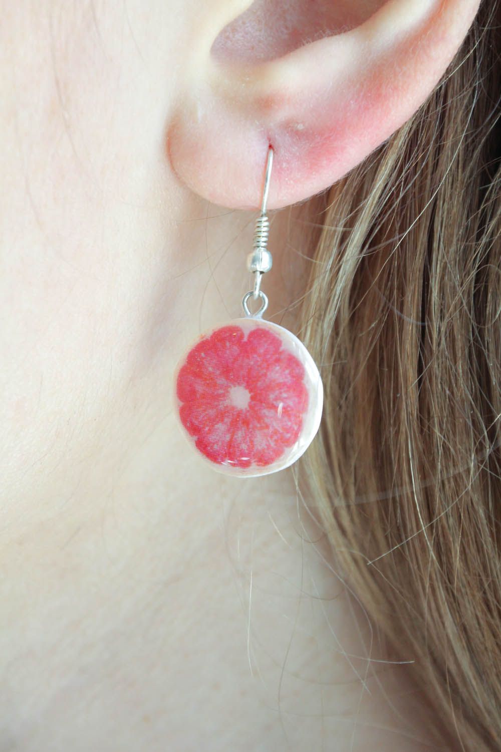 Grapefruit earrings photo 1