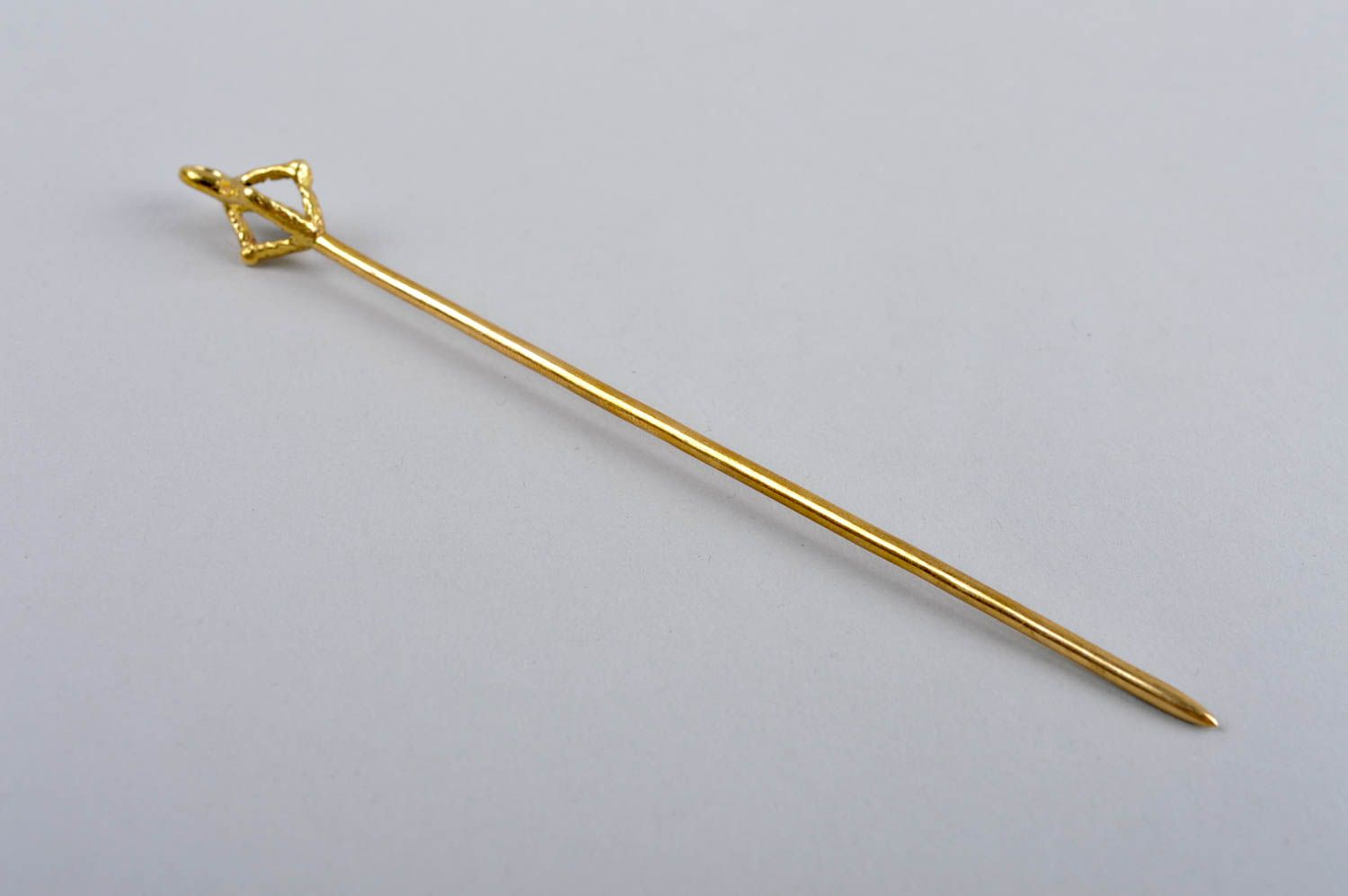 Handmade brass hair stick unusual designer hair stick metal accessory for hair photo 2