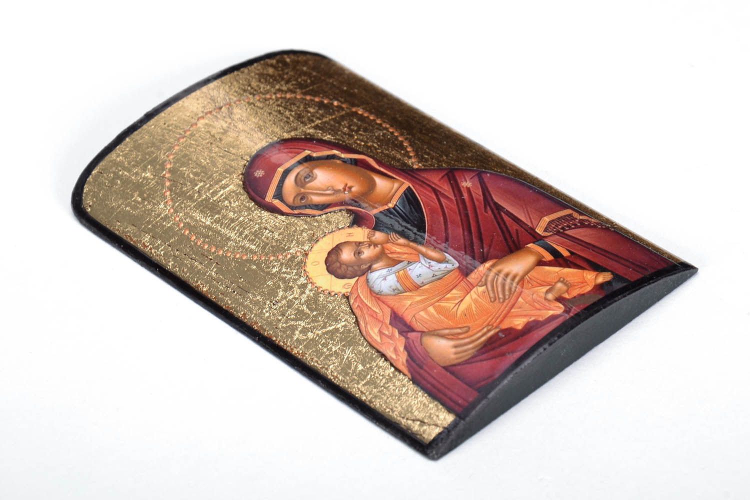 Icône reproduction artisanale Notre-Dame gardienne cadeau pour croyant photo 3
