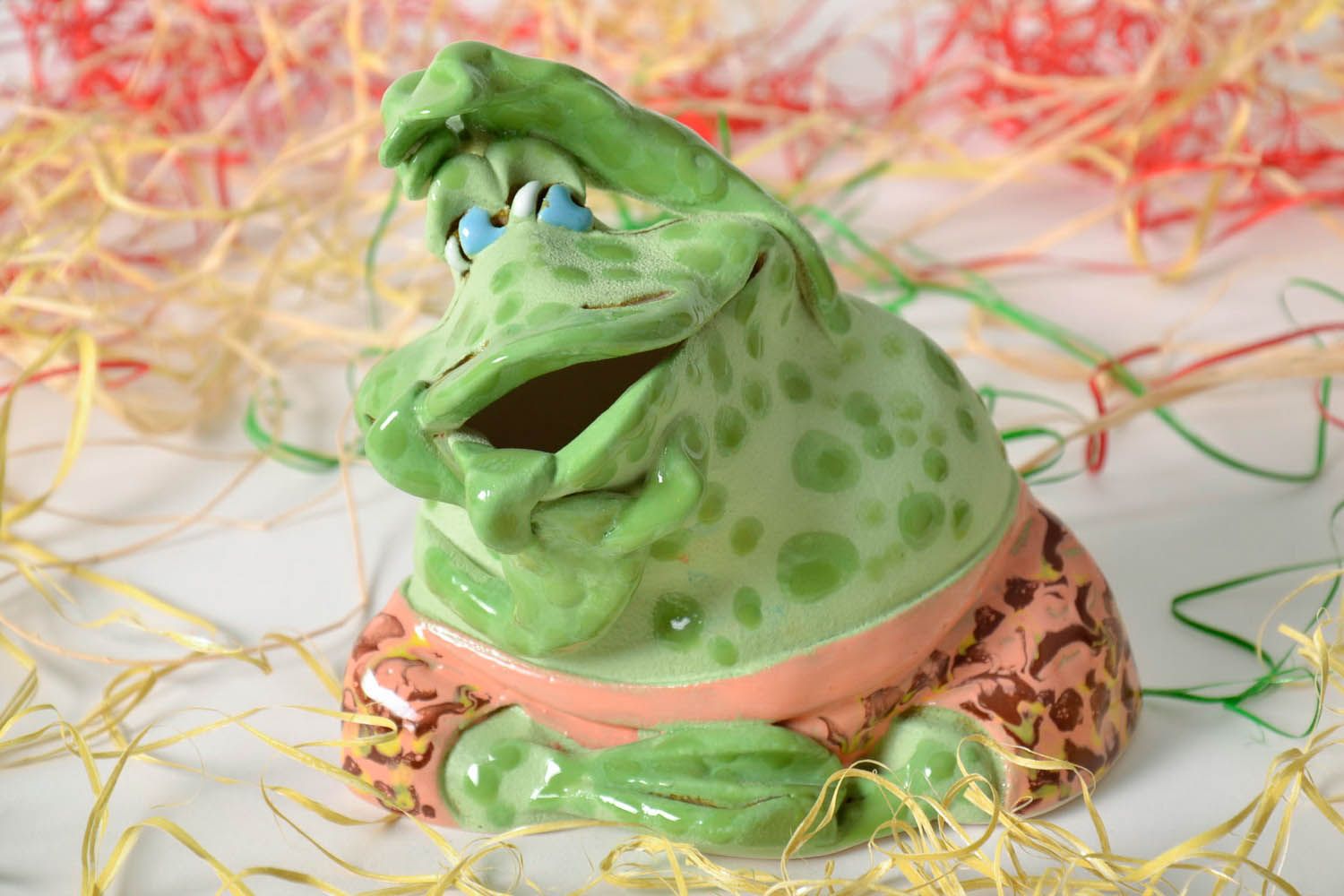 Sparbüchse aus Keramik Mister Frog foto 5