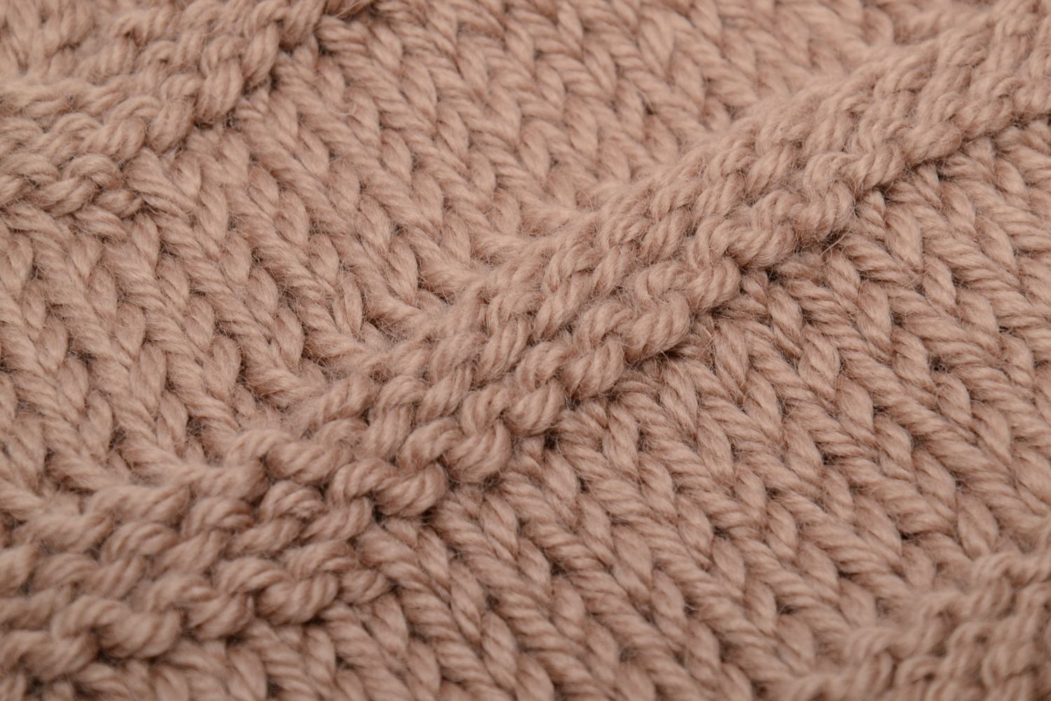 Beige crochet merino wool hat photo 5
