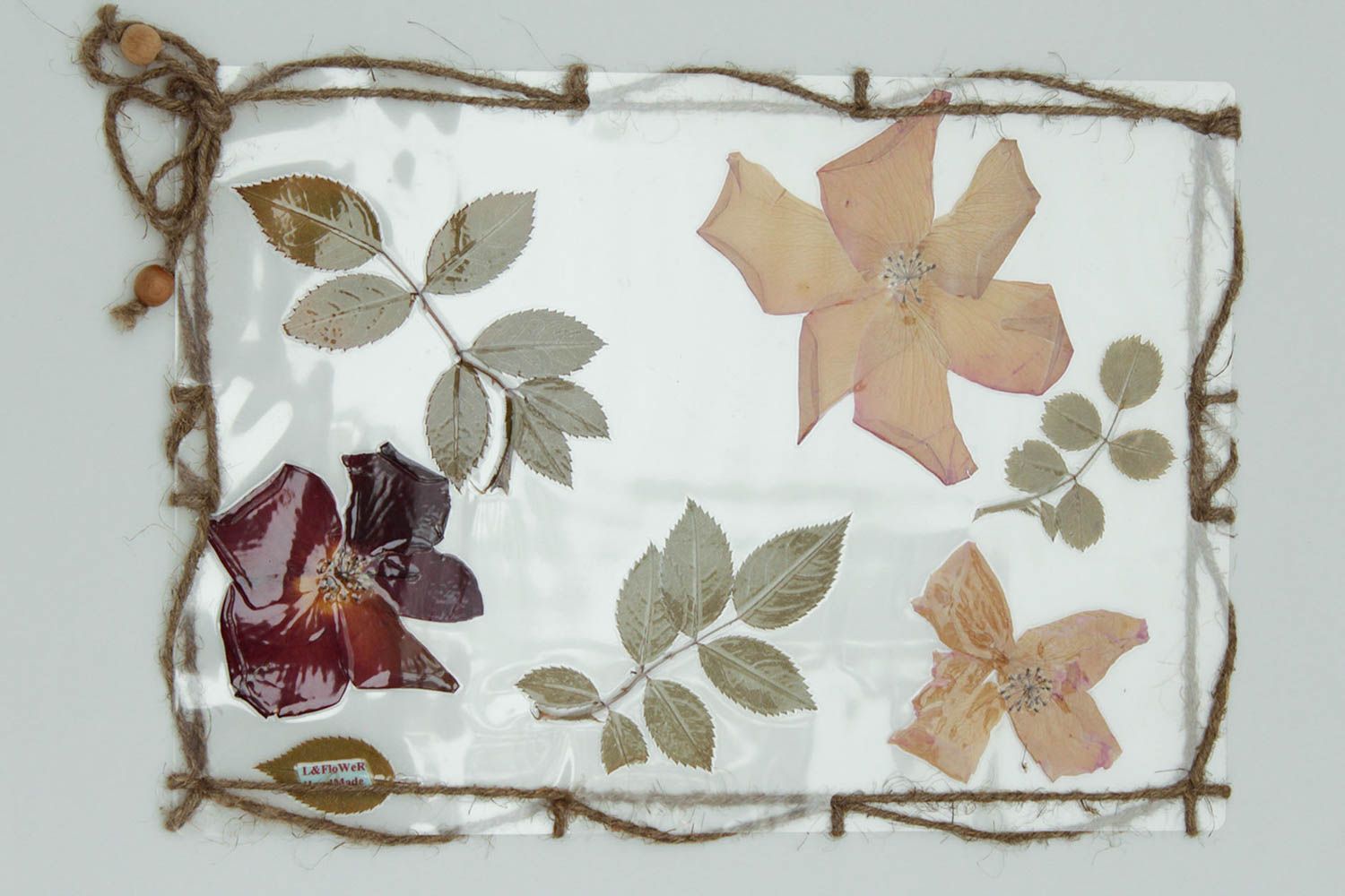 Handmade botanical wall panel oshibana art home design decorative use only photo 3
