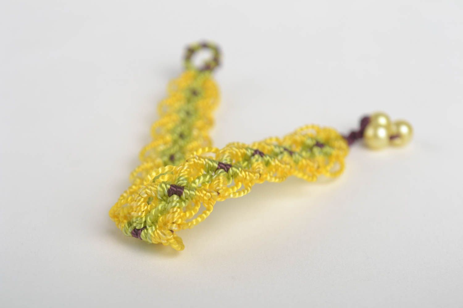 Модный браслет ручной работы браслет из ниток тонкий плетеный браслет желтый фото 4
