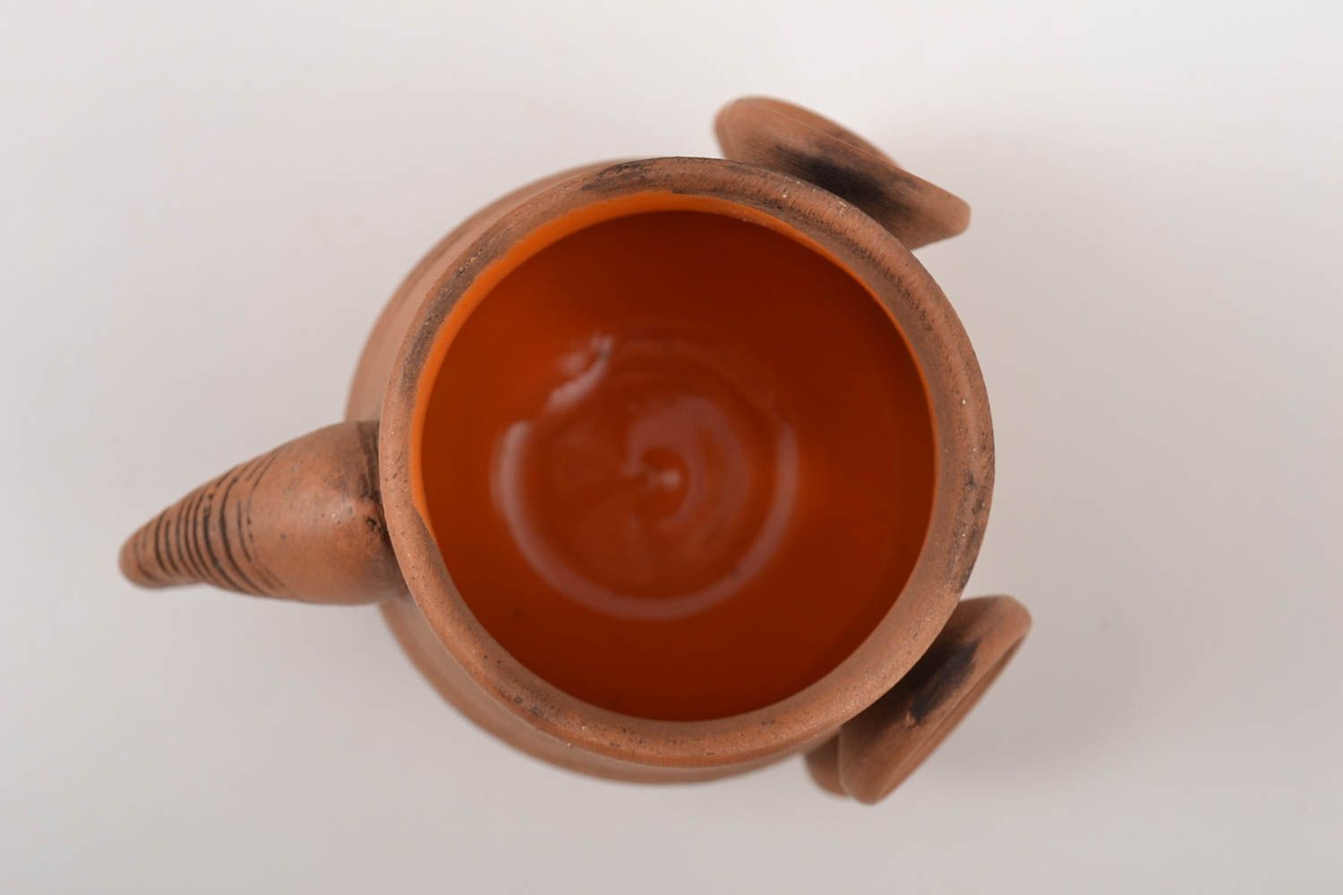 Handmade Tasse aus Ton handgemachte Keramik Tee Geschirr 150 ml originell foto 3