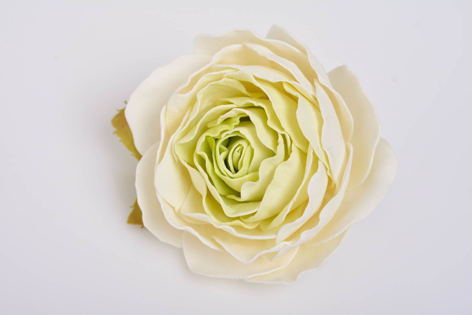 Резинка для волос с цветком розы из фоамирана большая пышная ручной работы фото 5