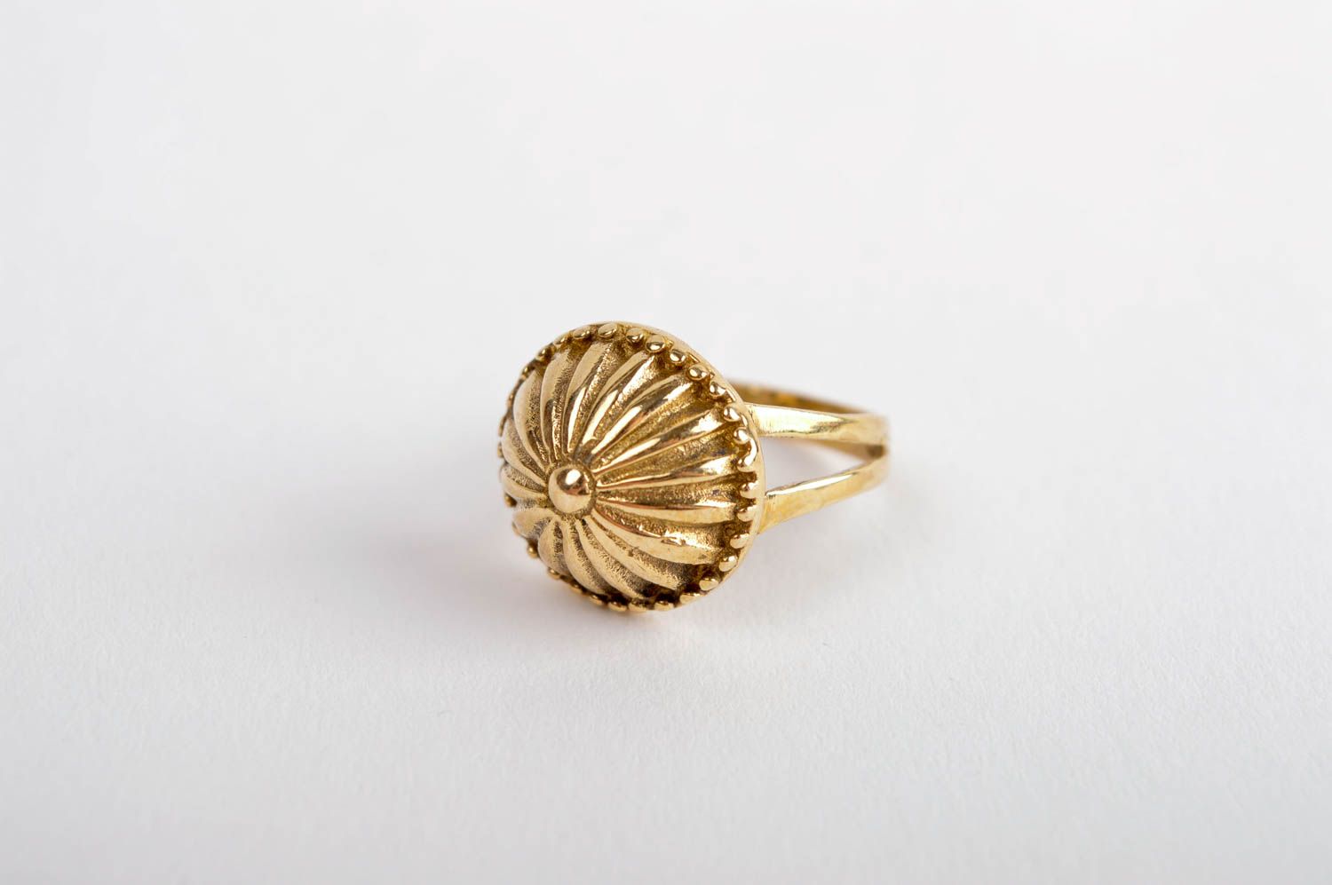 Handmade brass ring stylish designer ring beautiful female jewelry gift for her photo 2