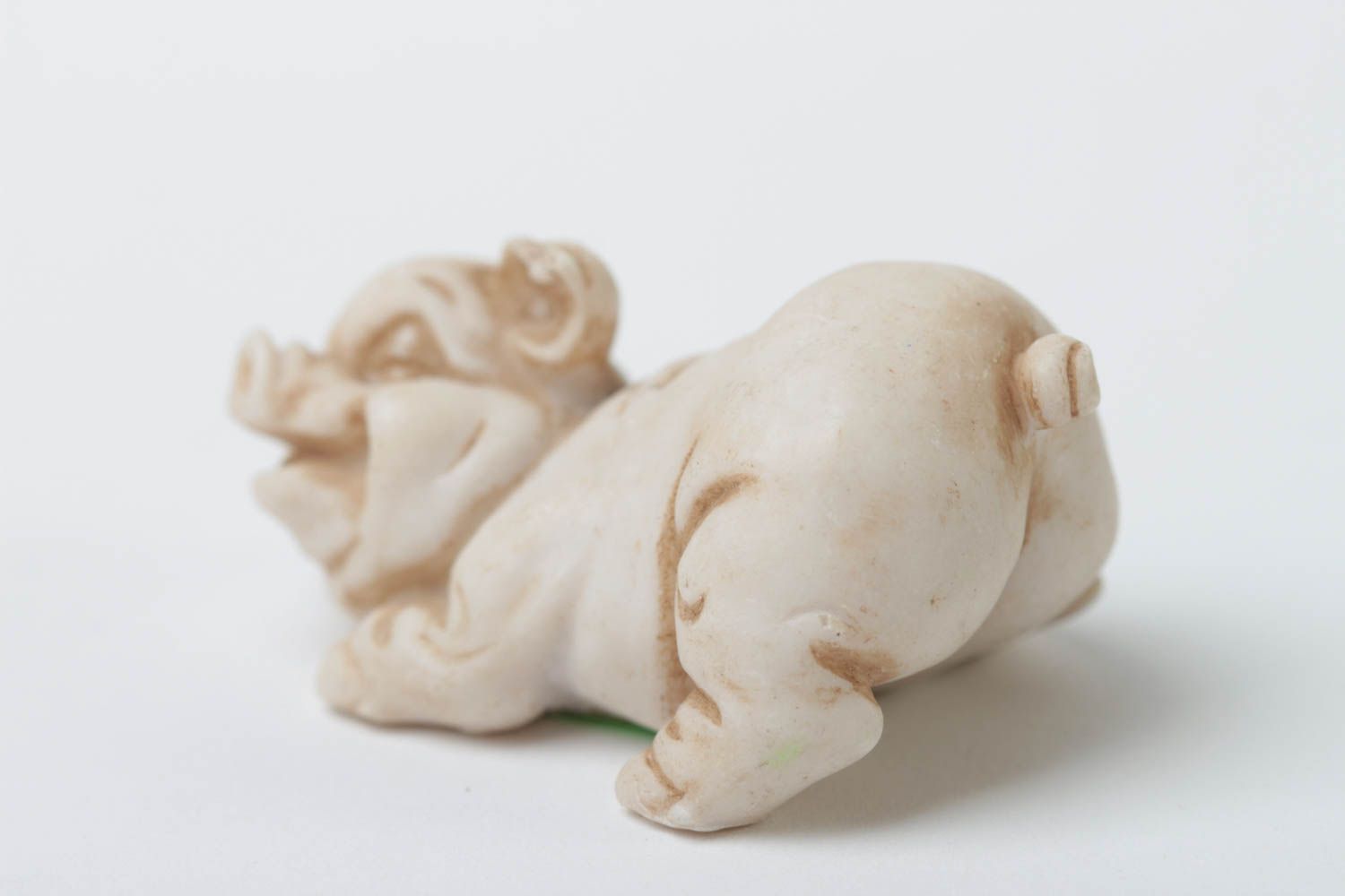 Figurine décorative fait main Petite statue Déco maison Cochon miniature photo 4