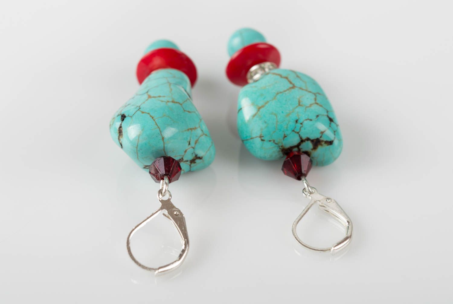 Unusual homemade gemstone earrings crystal earrings evening jewelry gift for her photo 3
