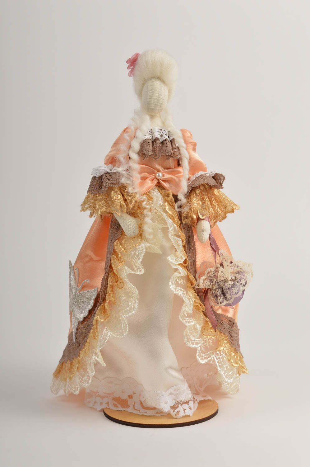 Stylish handmade rag doll collectible dolls nursery design decorative use only photo 3