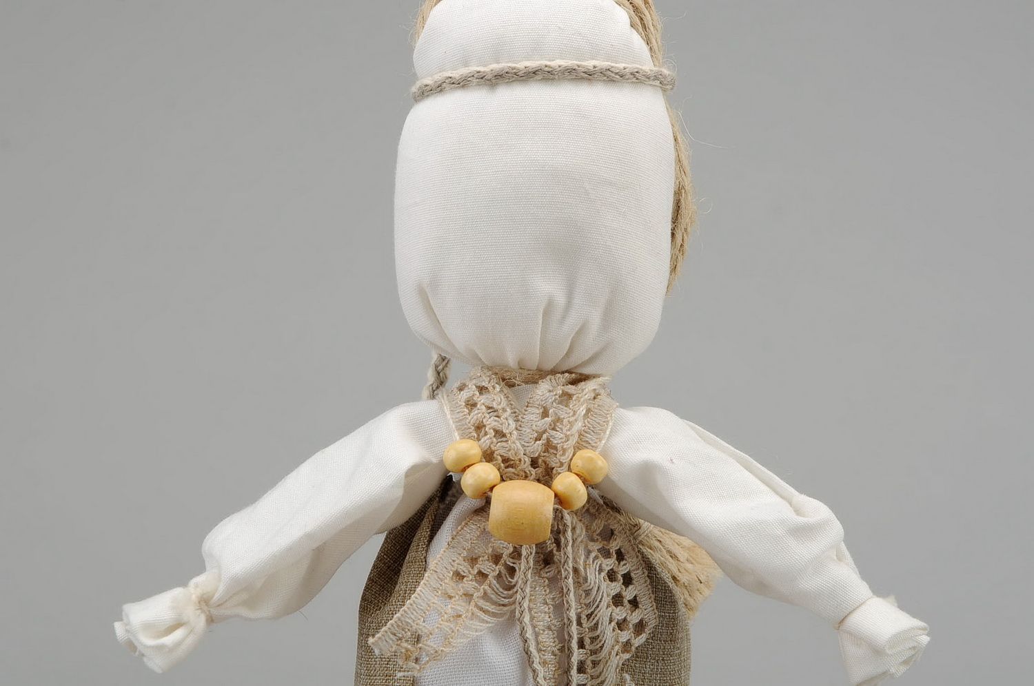 Bambola etnica di stoffa fatta a mano amuleto talismano popolare da casa foto 5