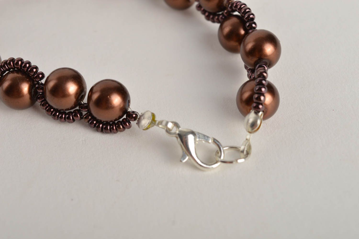 Handmade thin designer bracelet stylish beaded bracelet elegant accessory photo 4