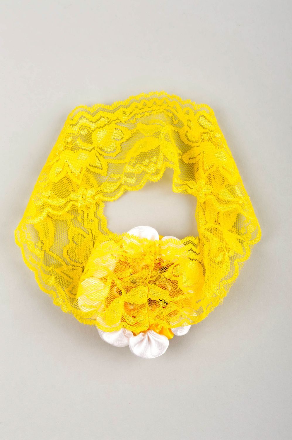 Повязка на голову ручной работы повязка для девочки детская повязка лимонная фото 5