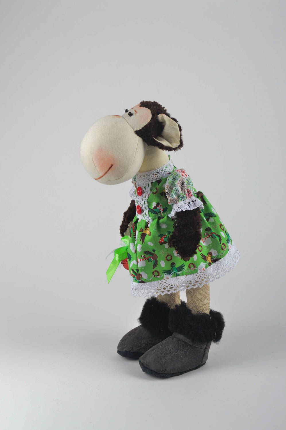 Stoff Tier handmade Affe Kuscheltier Kinder Spielzeug Geburtstag Geschenk nett foto 4