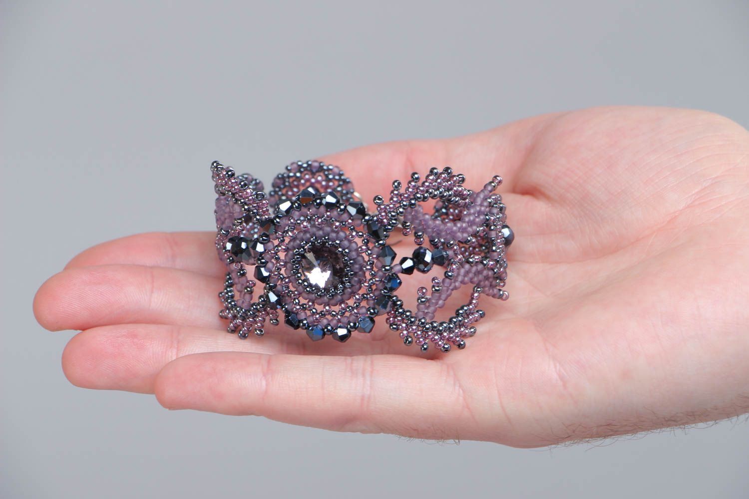 Handgemachtes elagantes Abend Armband aus Glasperlen Kristallen Geschenk Frauen foto 5