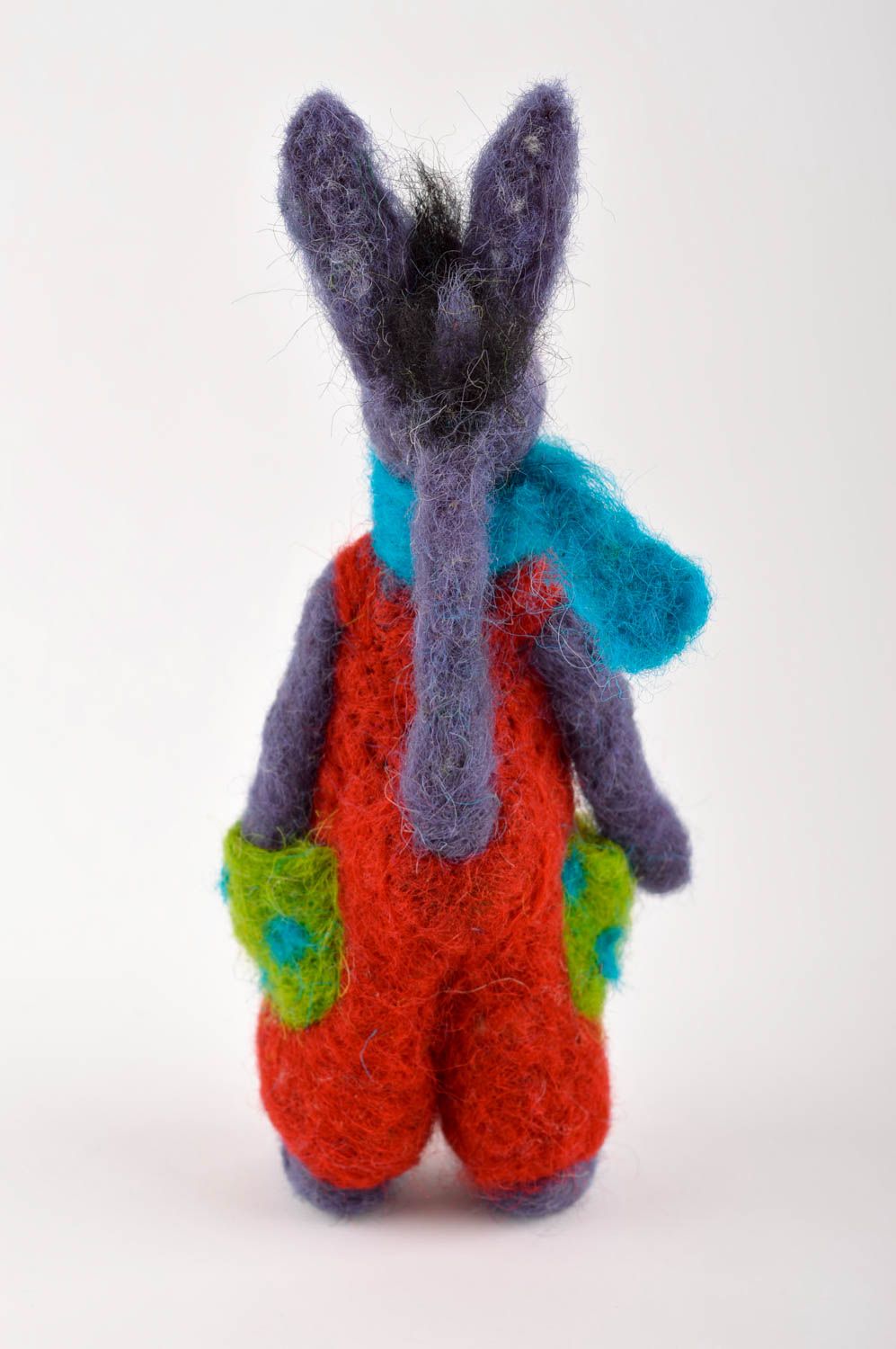 Игрушка из валяной шерсти хэнд мэйд игрушка из шерсти подарок для детей Ослик фото 4