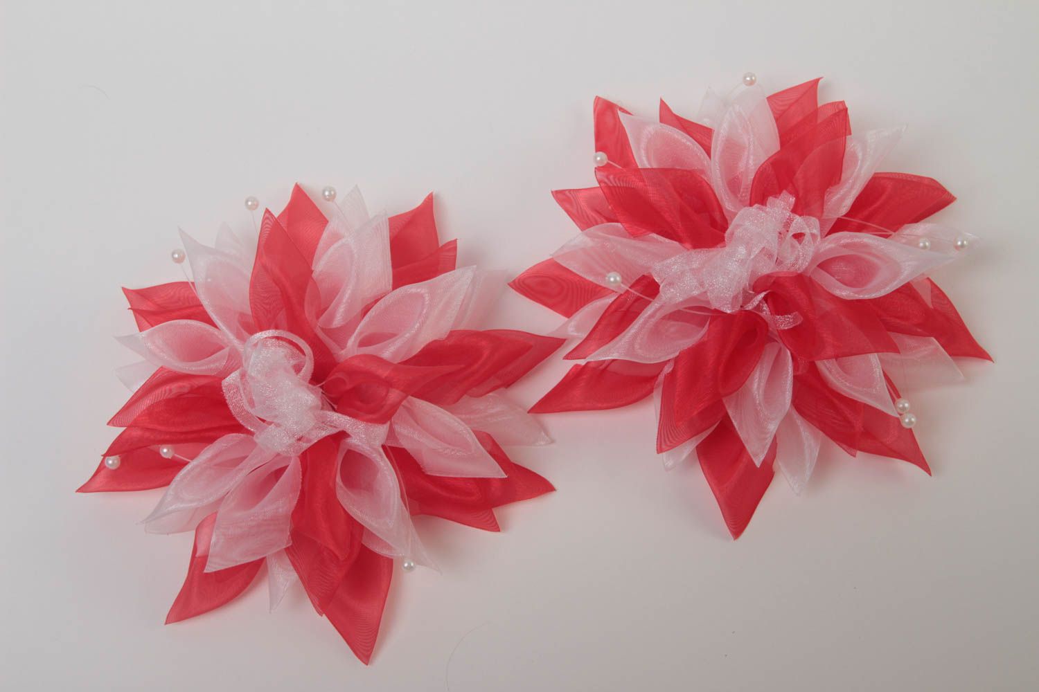 Set of 2 hair accessories flower hair ties hair ornaments gifts for girls photo 2