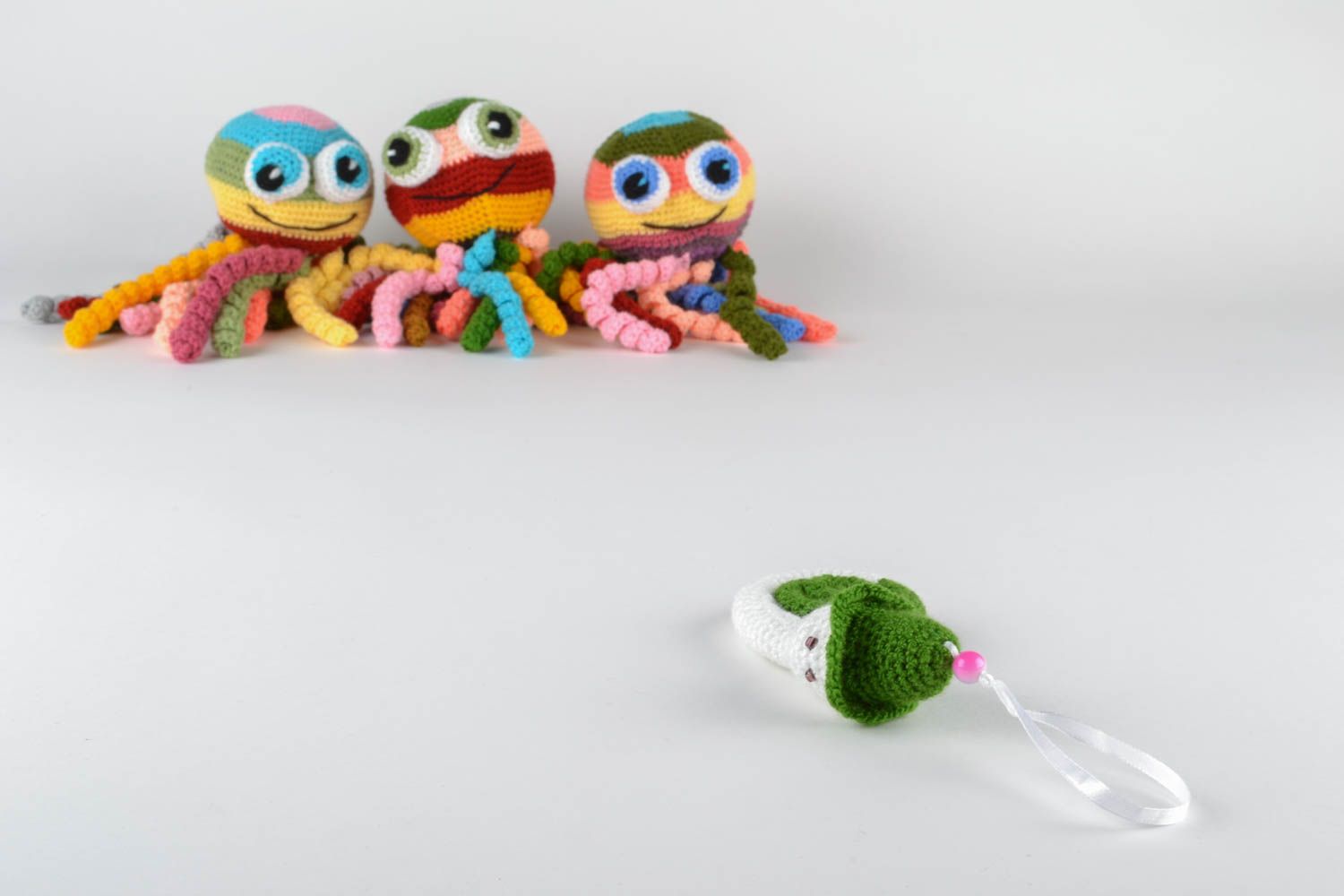 Handmade crochet toy snail for children photo 5