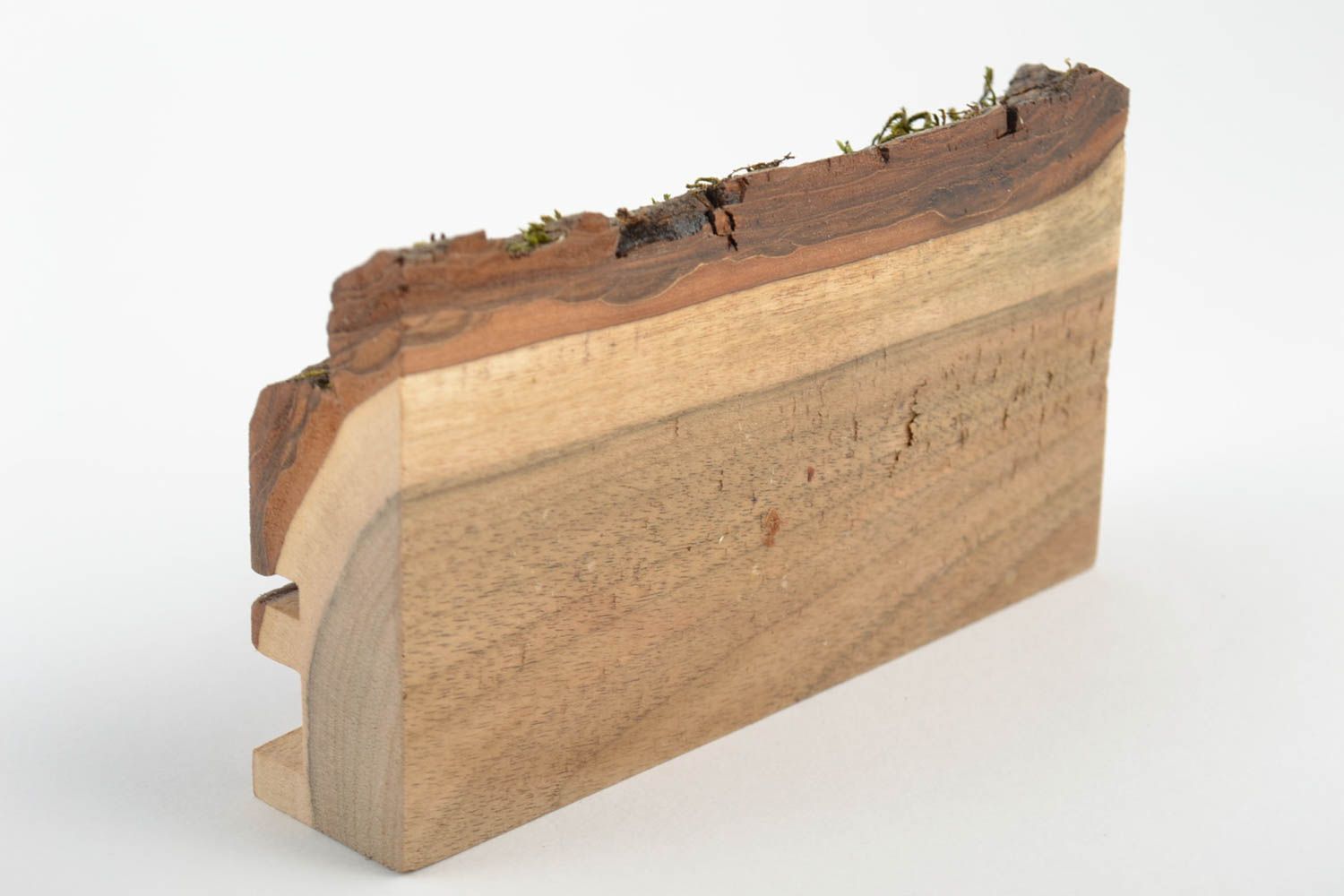 Support pour tablette en bois fait main sculpté accessoire original écologique photo 4
