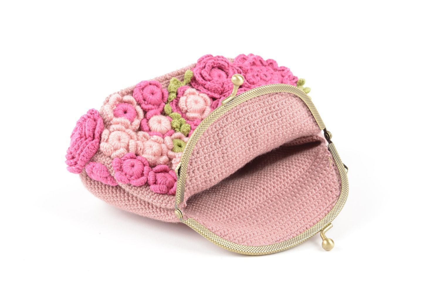 Handmade designer beautician unusual crocheted beautician stylish women bag photo 5