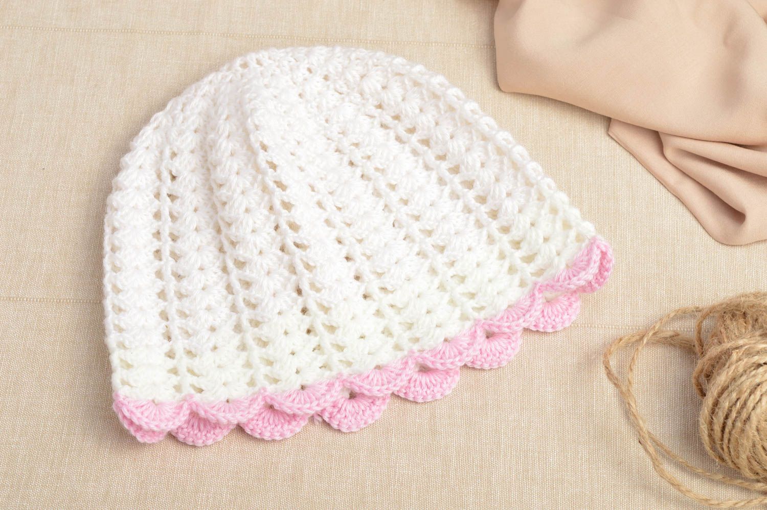 Crochet hat for babies hats for girls handmade accessories presents for children photo 1