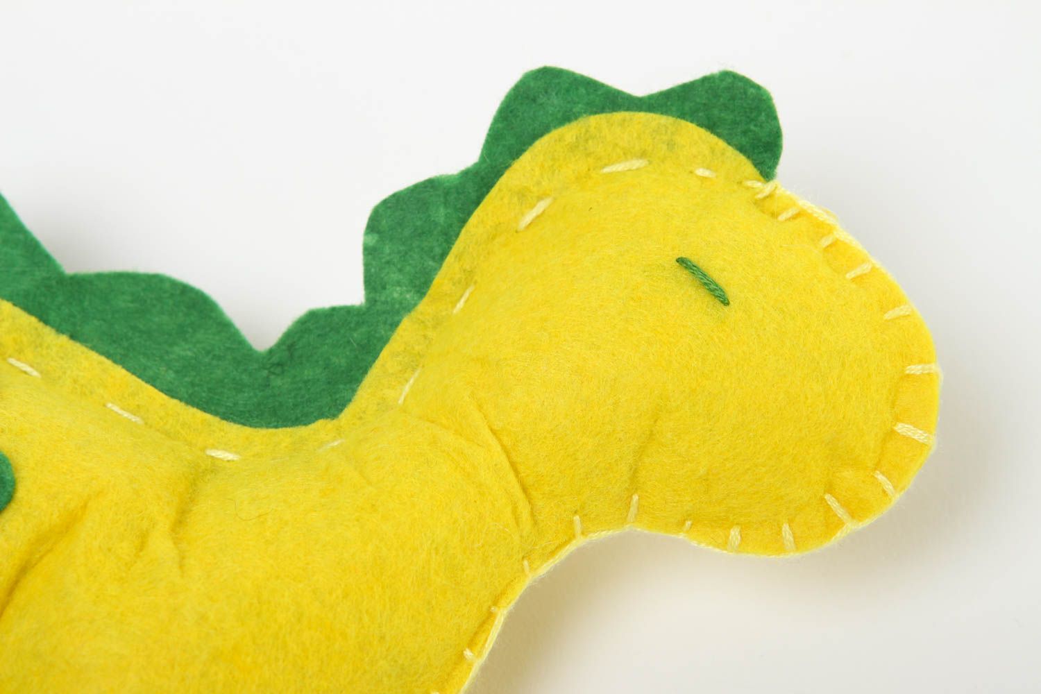 Juguete de fieltro hecho a mano dinosaurio de peluche regalo original para niño  foto 2