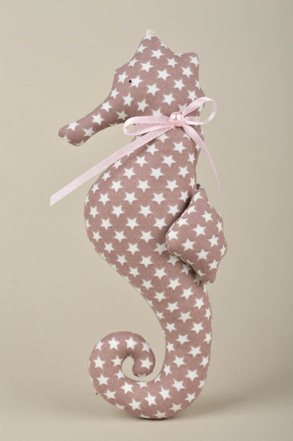 Мягкая игрушка хэнд мэйд декор для дома мягкая подвеска красивый морской конек фото 1