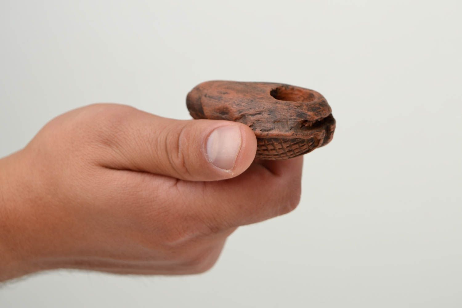 Handmade Ton Pfeife Accessoire für Männer Rauchen Zubehör aus Keramik originell foto 2