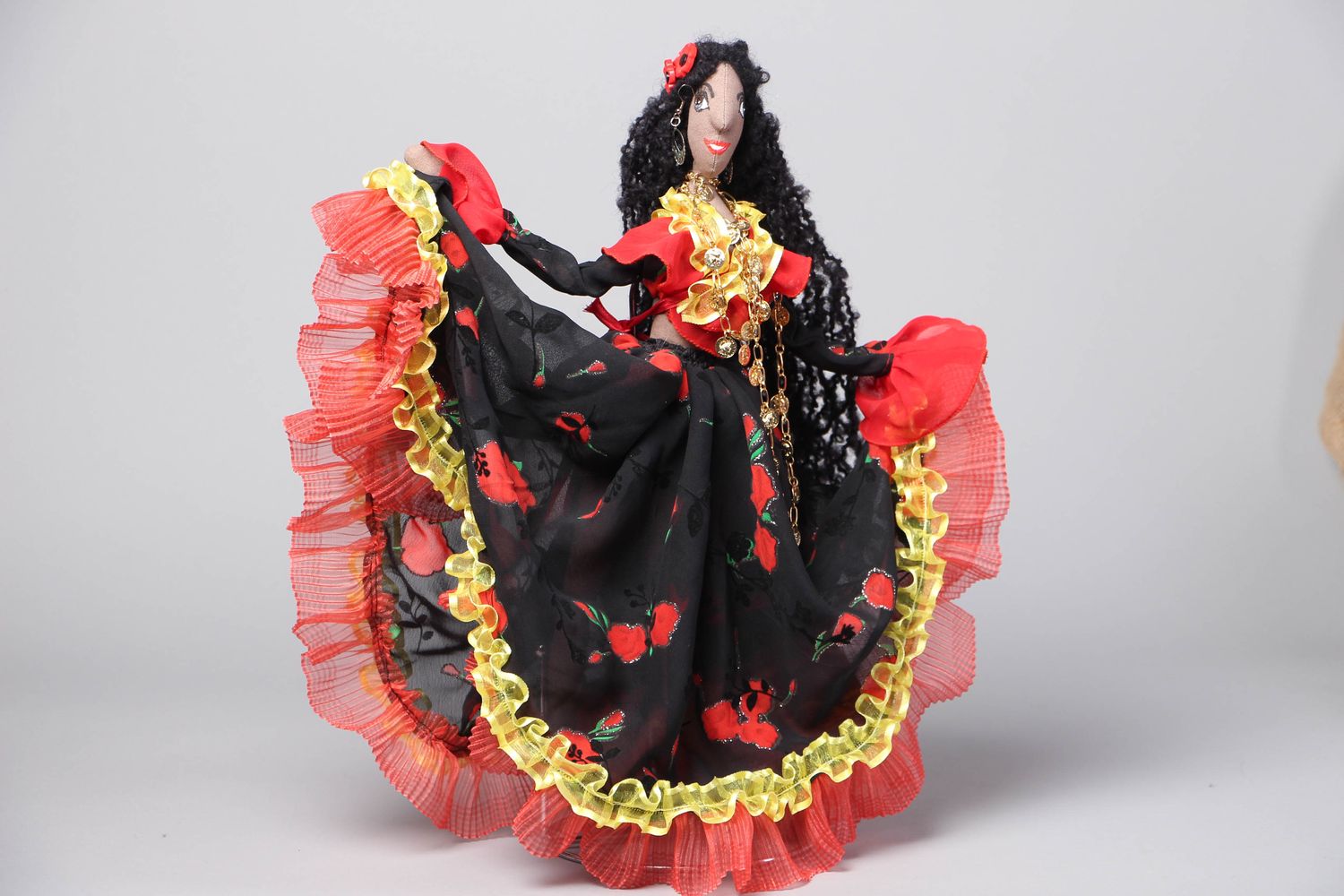 Handmade designer doll with stand Gypsy photo 1