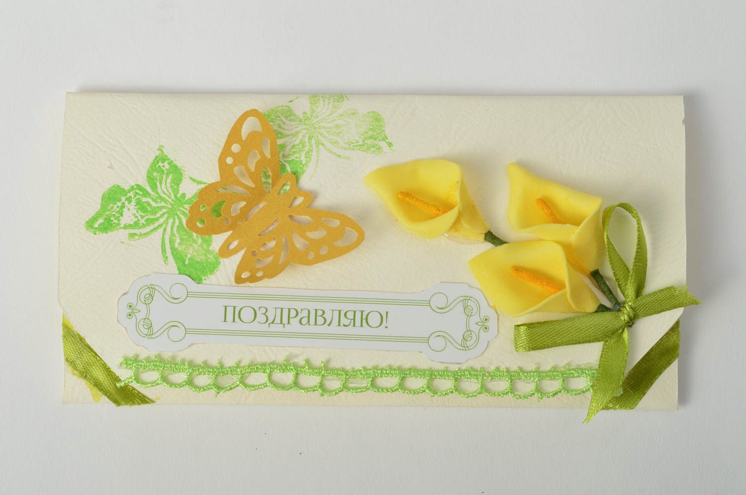 Beautiful handmade envelope designer unusual present stylish accessories photo 2