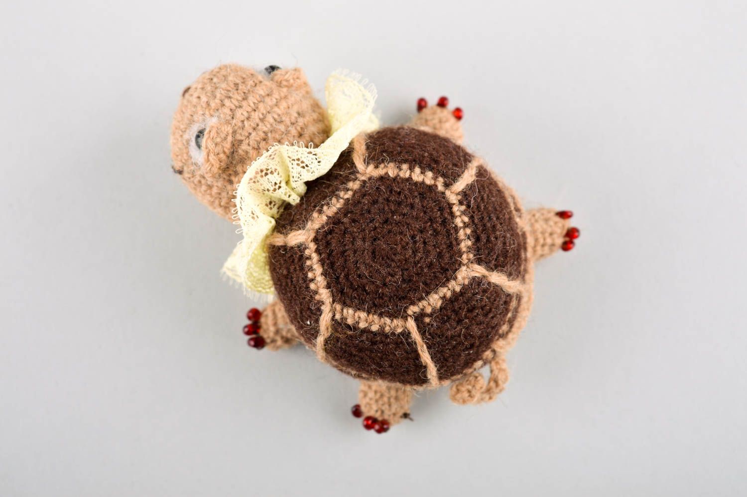 Juguete artesanal con forma de tortuga regalo original peluche para niños foto 4