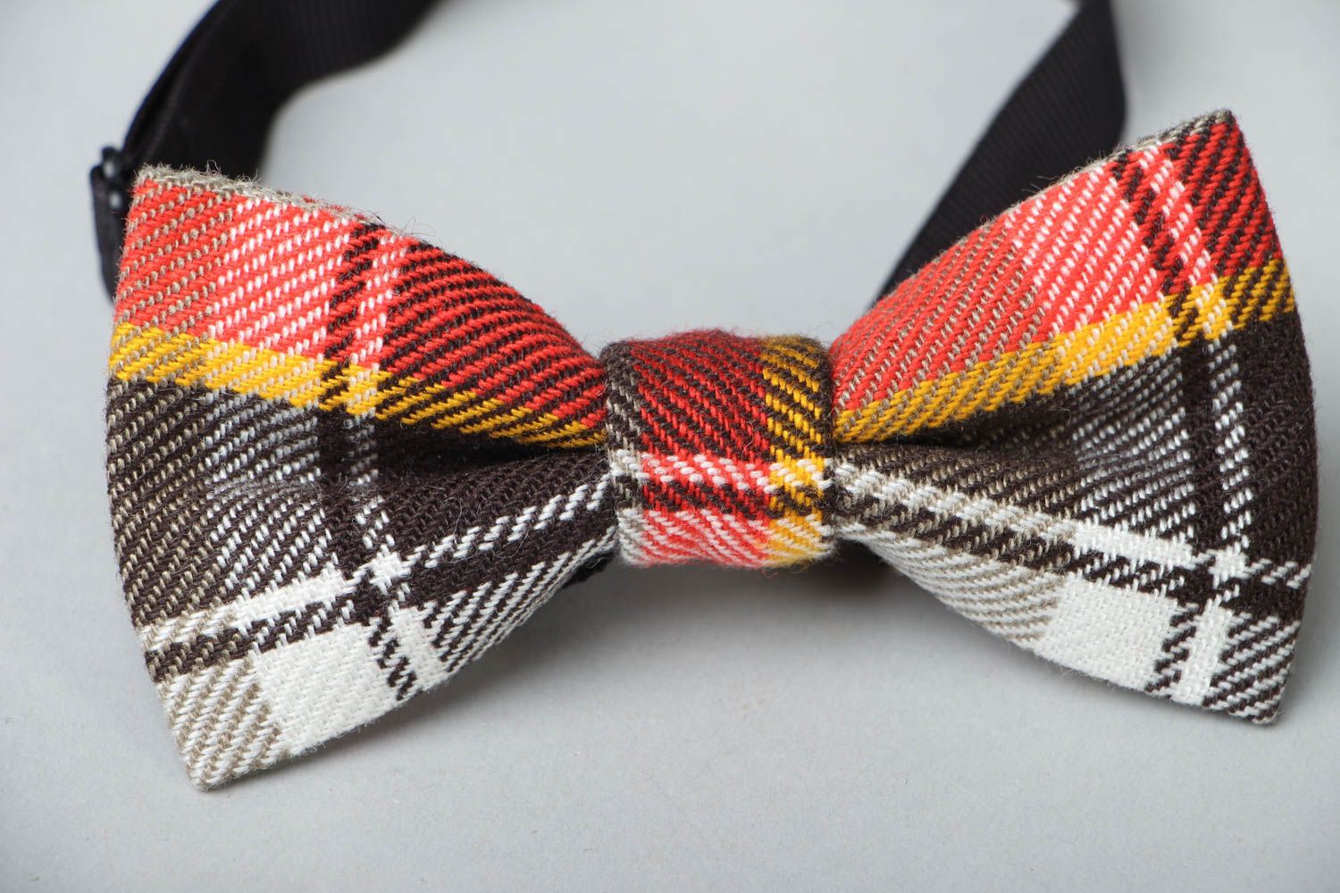 Handmade textile bow tie photo 2