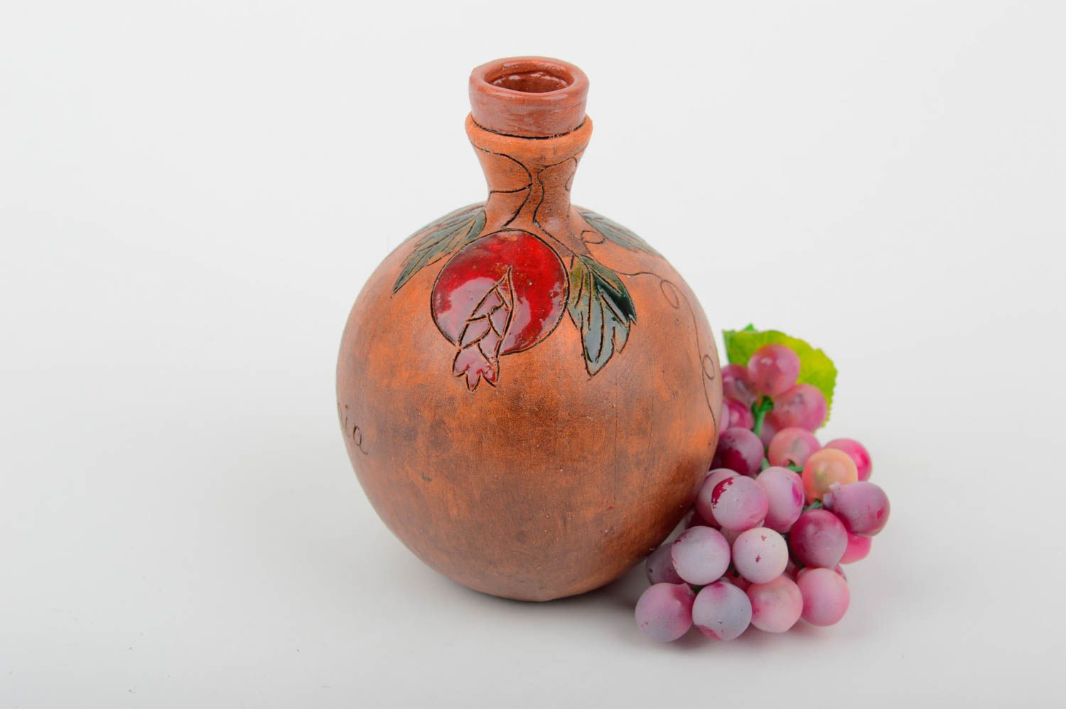 Jarro de cerámica hecho a mano pintado accesorio de cocina vasija de arcilla foto 1