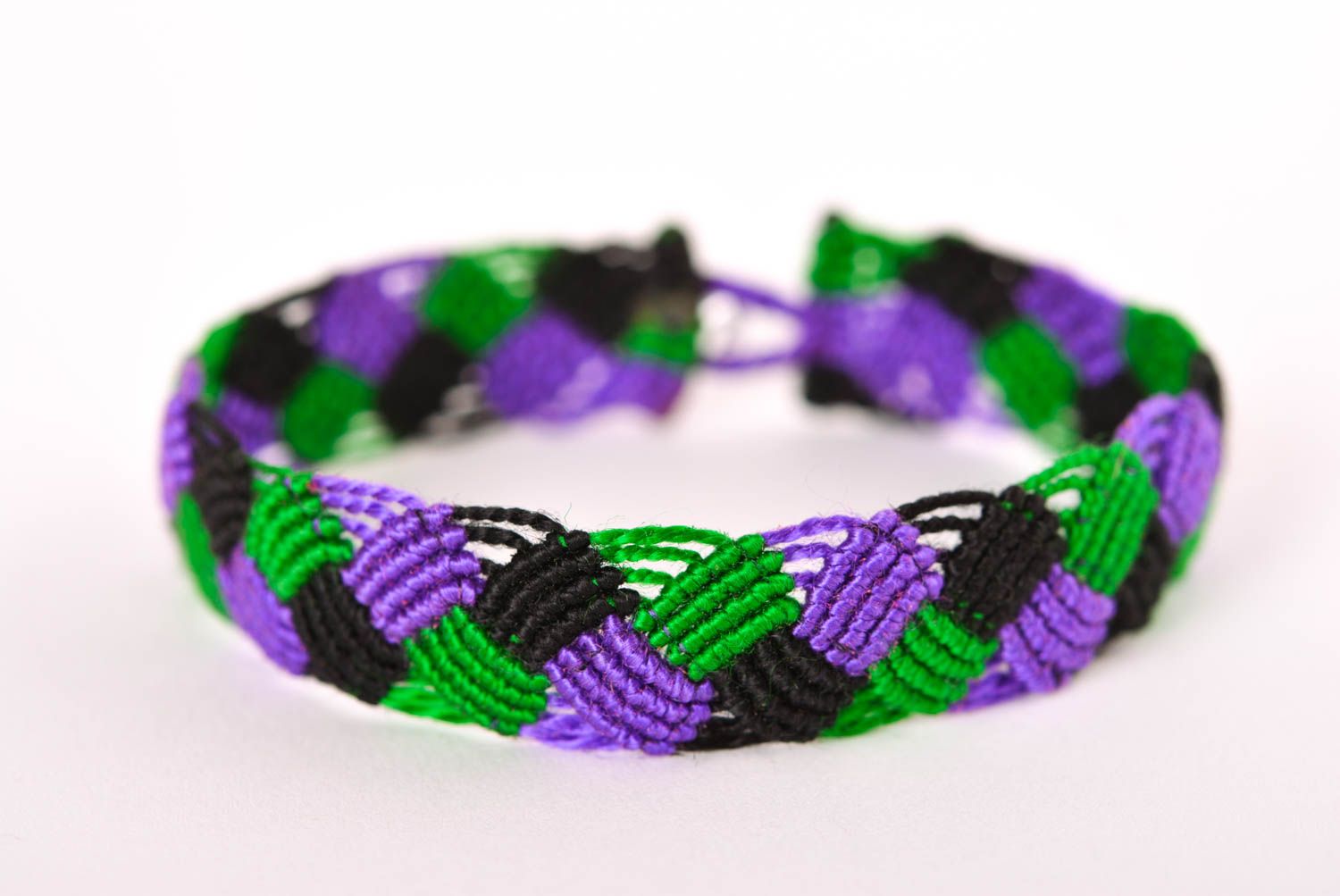 Handmade designer textile bracelet unusual bright bracelet cute accessory photo 1