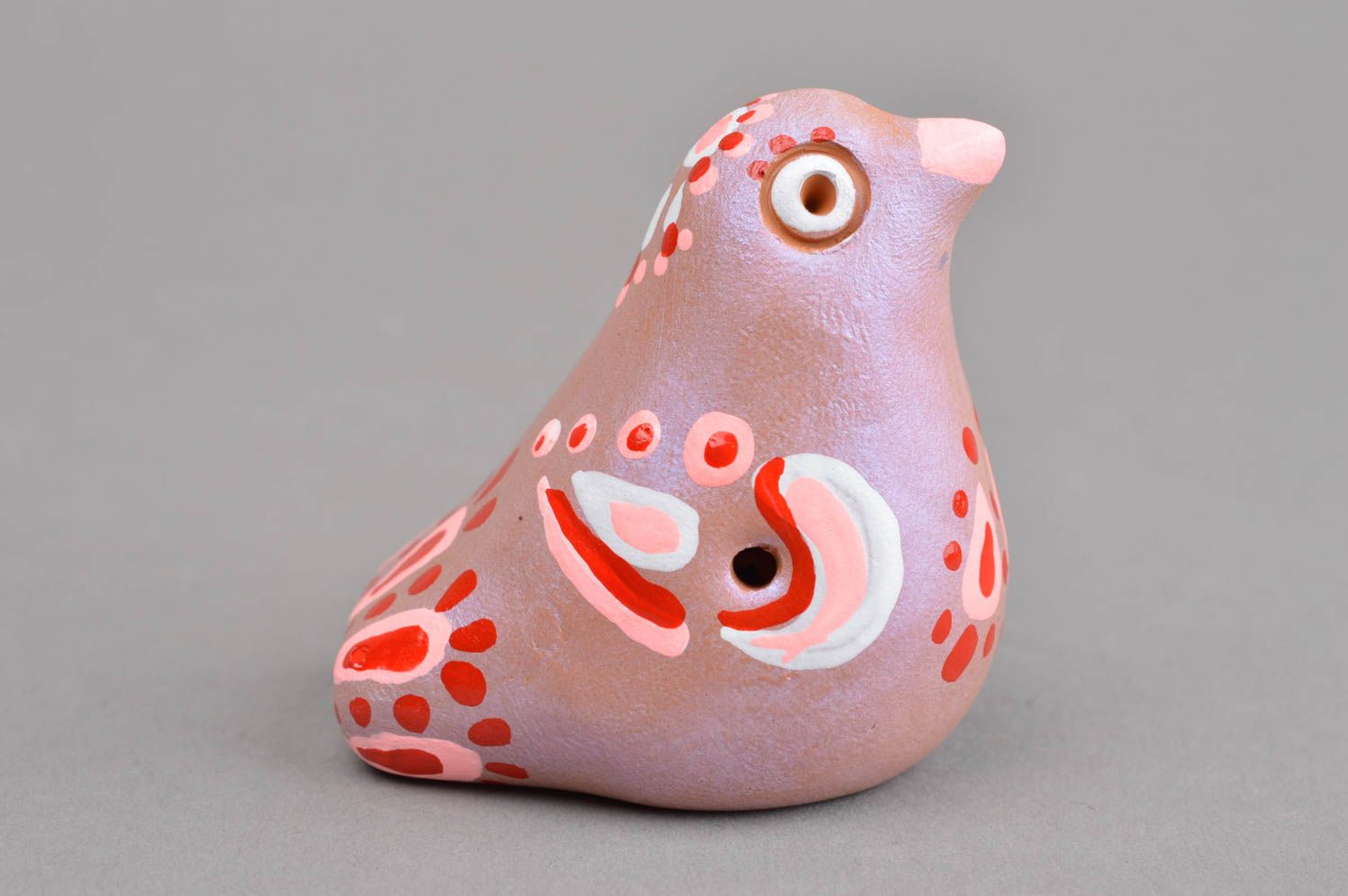 Керамика ручной работы птичка свистулька из глины керамическая свистулька  фото 3