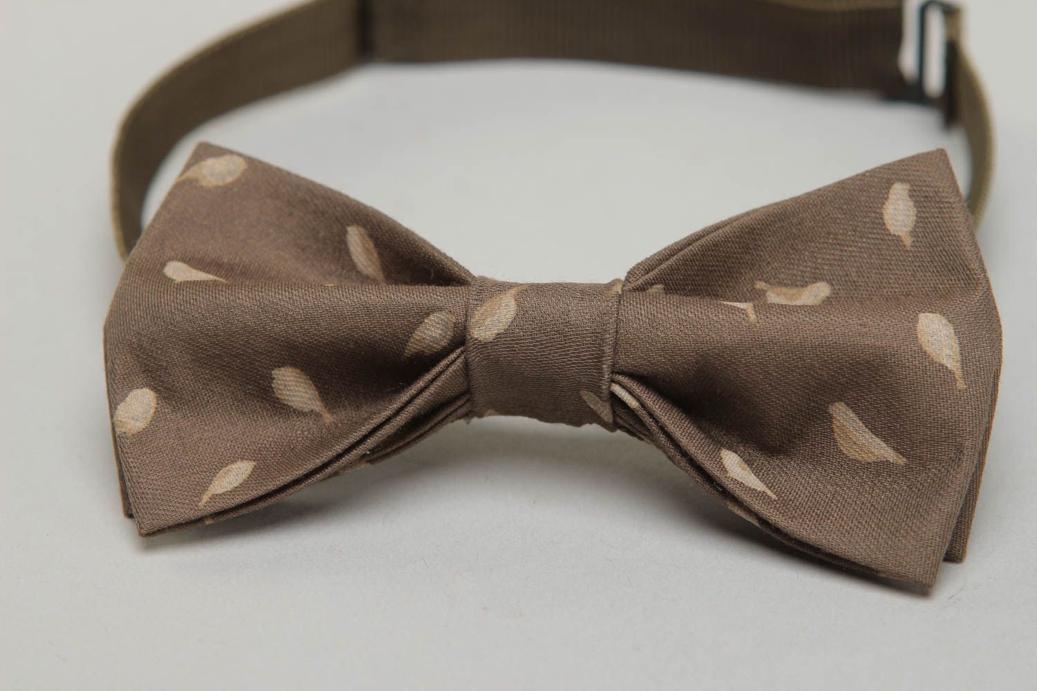 Cotton fabric bow tie with print photo 2