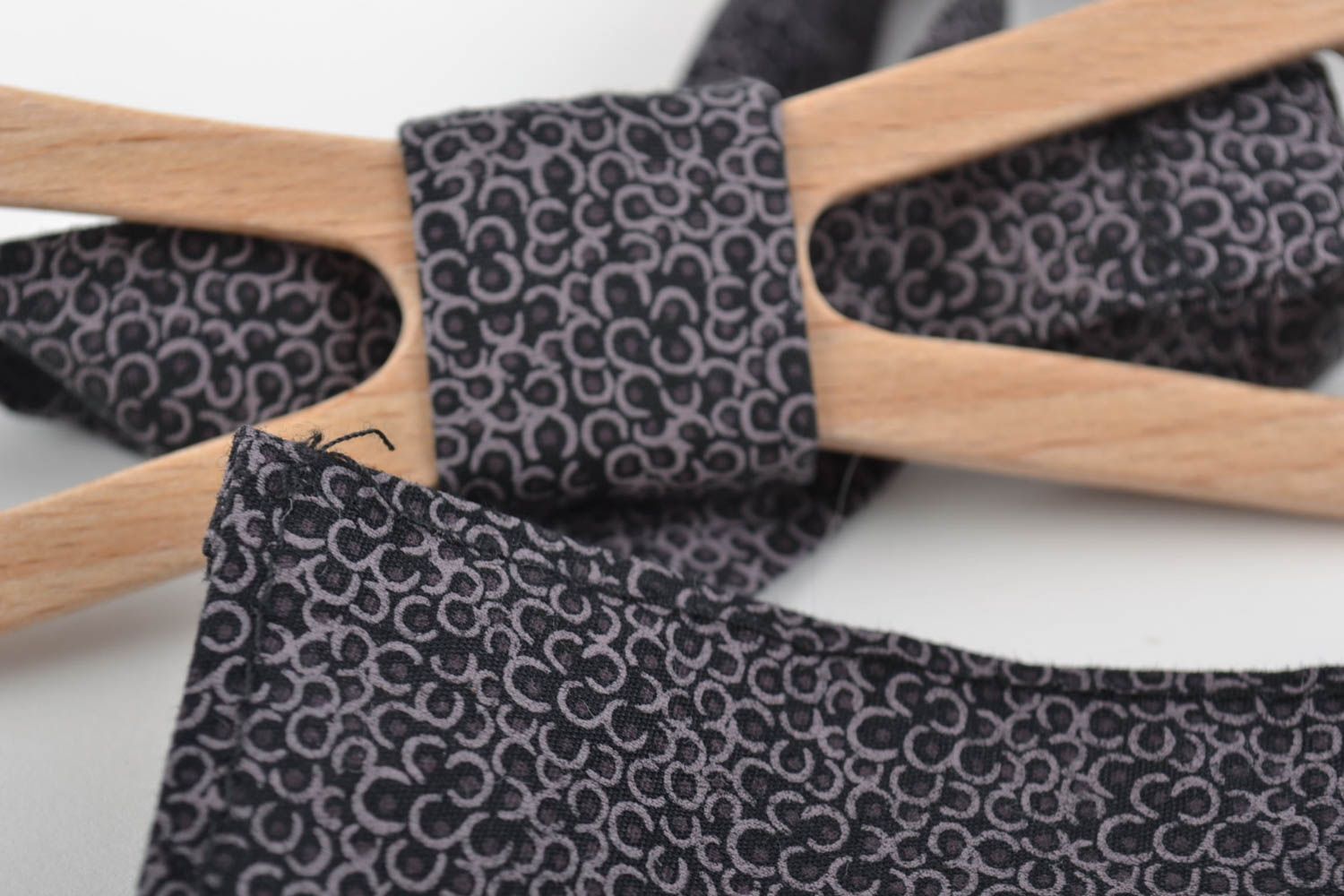 Деревянный галстук-бабочка с нагрудным платком темные набор 2 изделия хэнд мэйд фото 2