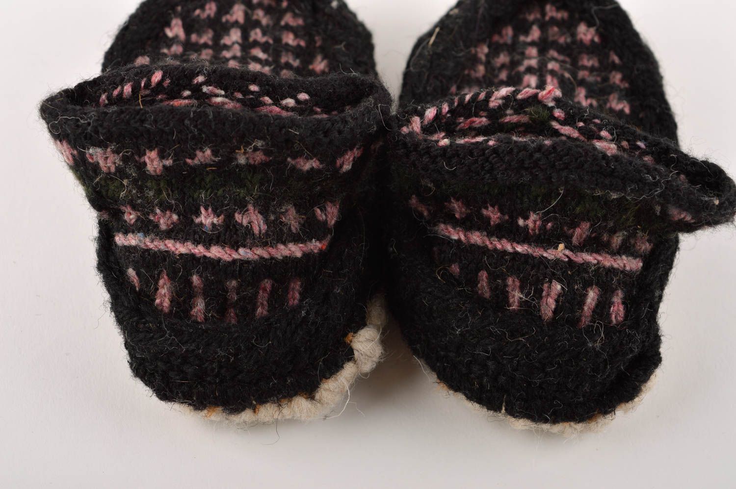 Handmade home slippers woolen knitted slippers for children gift for children photo 5