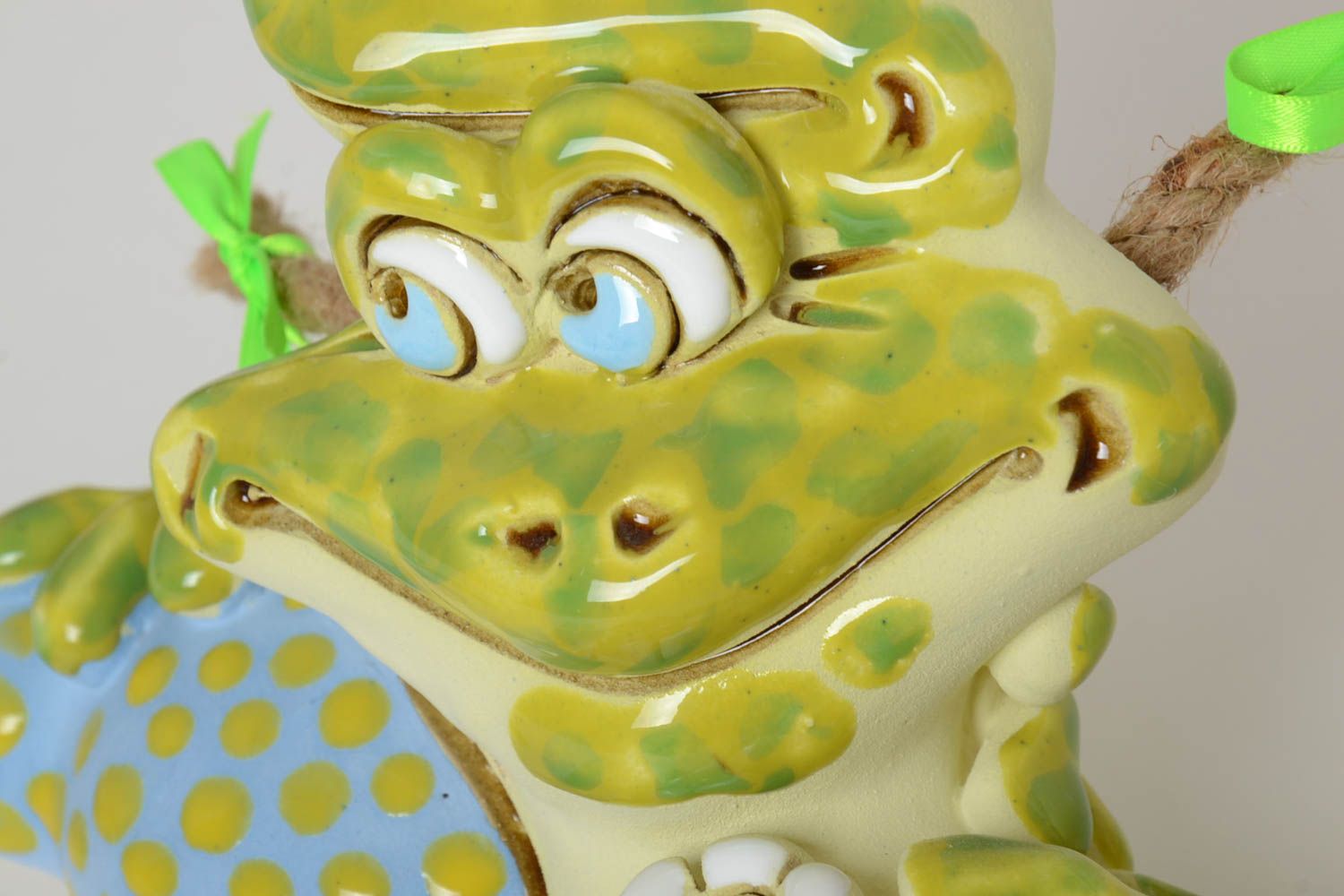 Spardose Frosch handgemachte Keramik Ton Deko Geschenk für Kinder originell foto 3