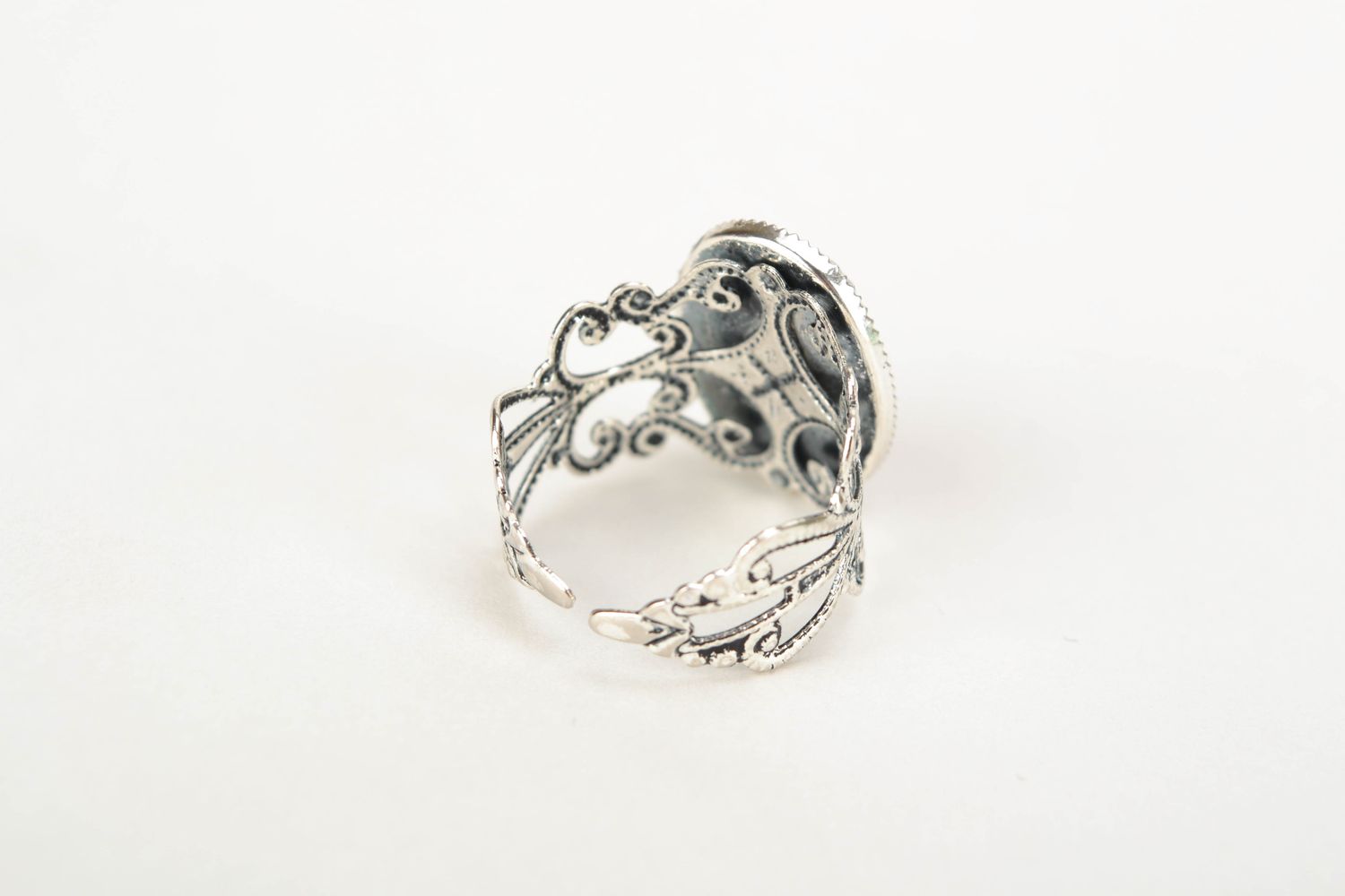 Polymer clay cameo ring photo 4