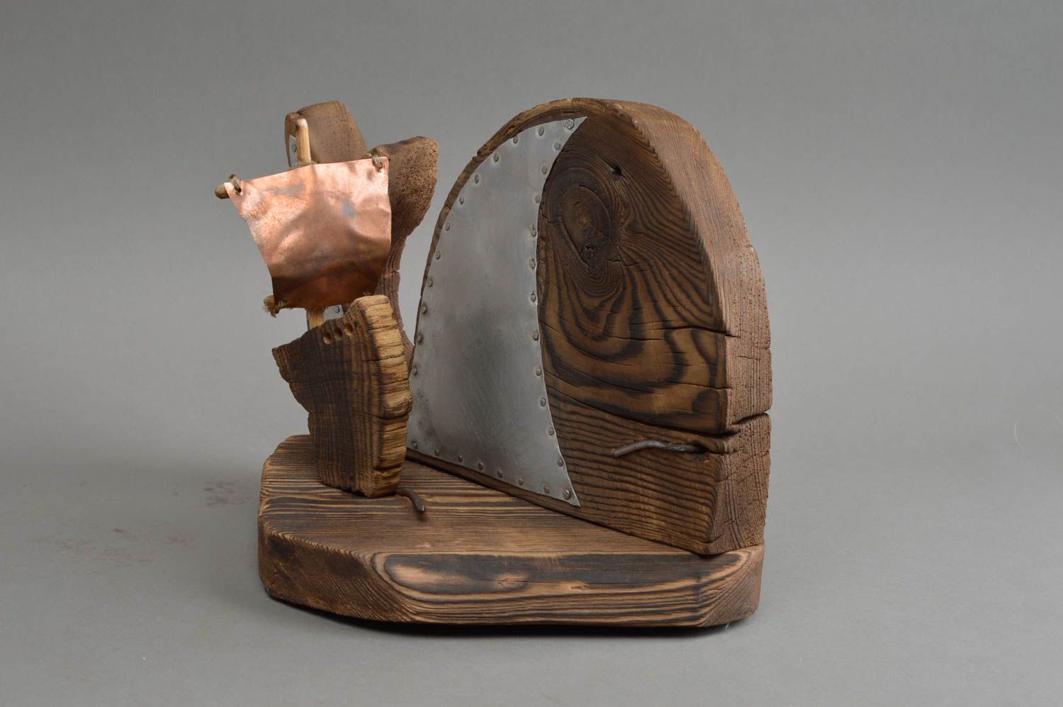 Schöne Deko Statuette aus Holz Wal originell für Haus Dekor Künstler Handarbeit foto 2