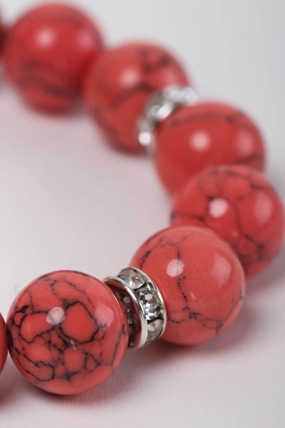 Fashion bracelet handmade coral bracelet jewelry with natural stones for women photo 3